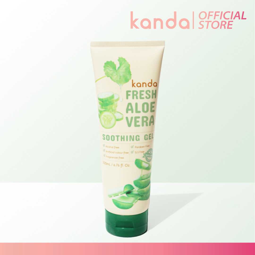 กันดะ เฟรช อโลเวล่า ซูทติ้ง เจล  Fresh Aloe Vera Soothing Gel 200ml.