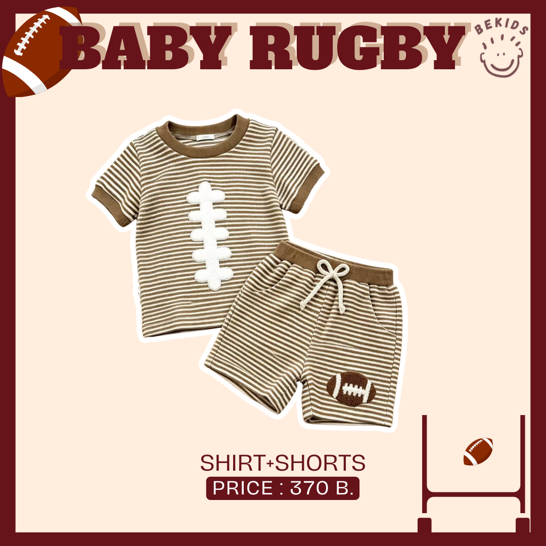 Shirt+Shorts Rugby (ลายกลาง)