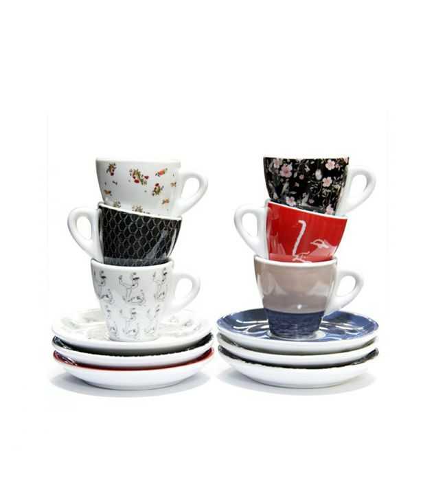 ถ้วยช็อตกาแฟ Vittoria Fashion Series Espresso (ถ้วยกาแฟ+จานรอง 6 ชุด)