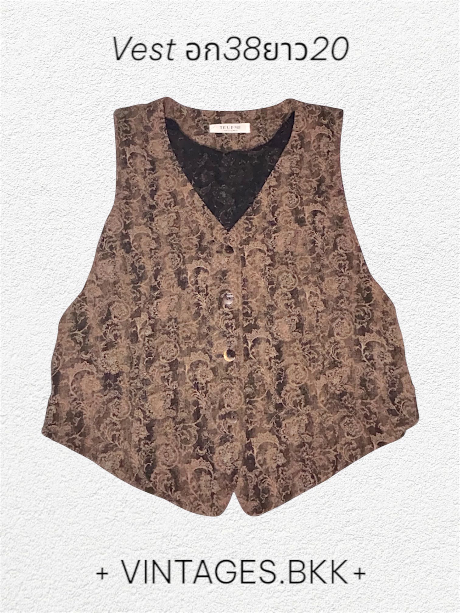 เสื้อกั๊กลายวินเทจ ชายหญิงใส่ได้
