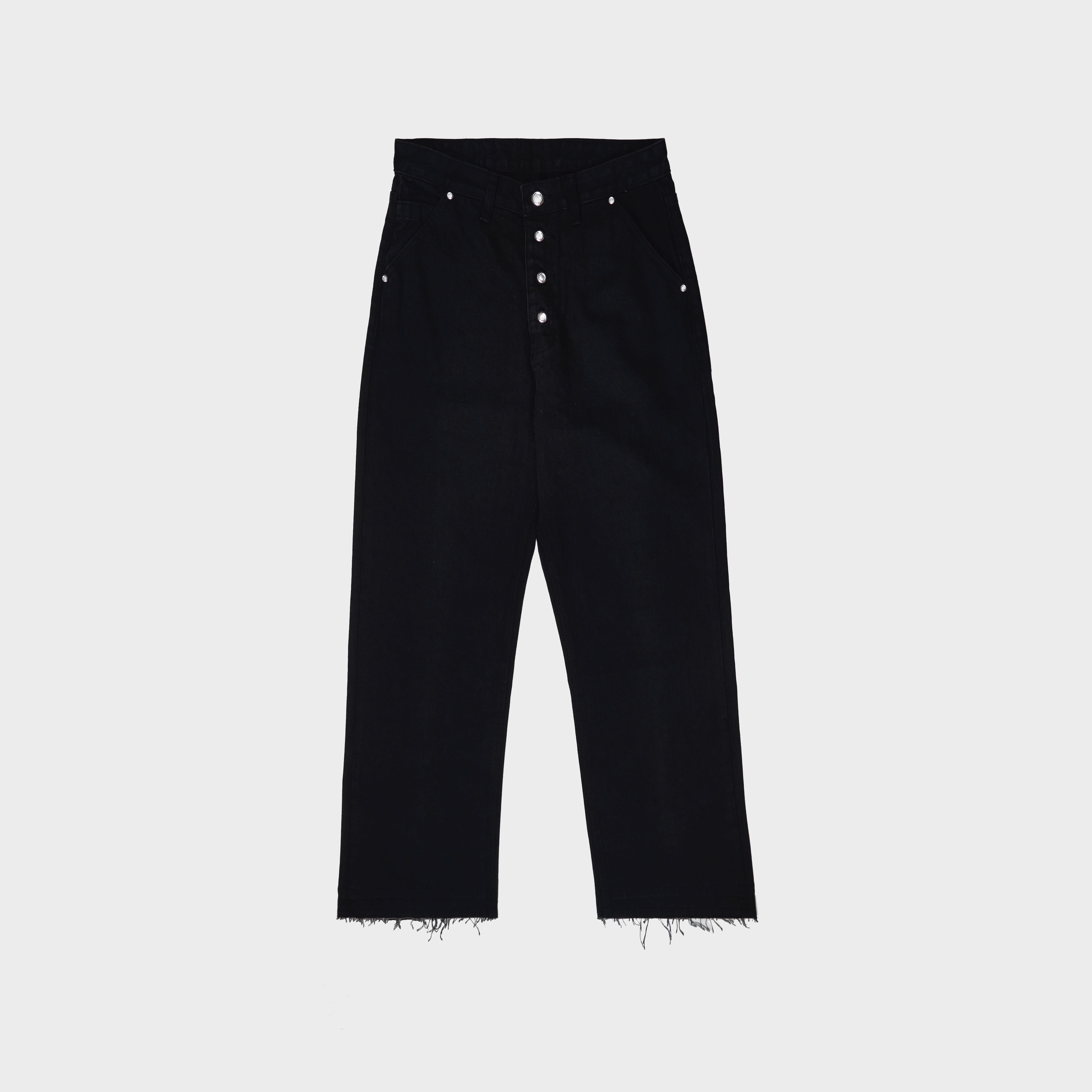 FUXURY Super Black Baggy Jeans