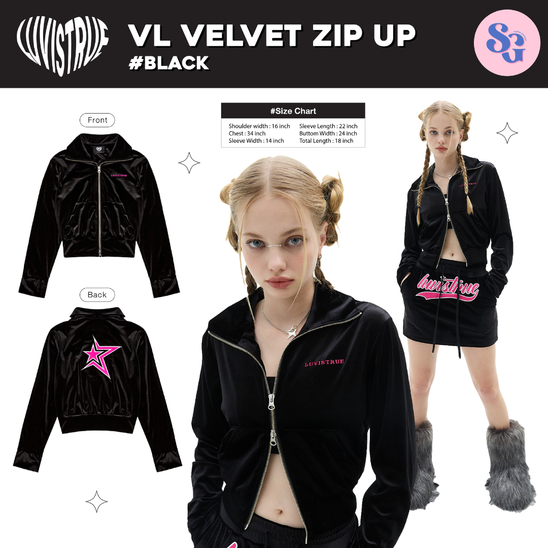 LUVISTRUE - VL VEL VET ZIP UP