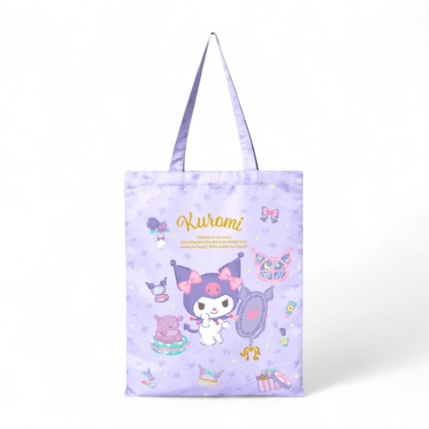 กระเป๋าผ้าไมโคร ลาย KUROMI สีม่วง สินค้าจากมูลนิธิรามาธิบดี