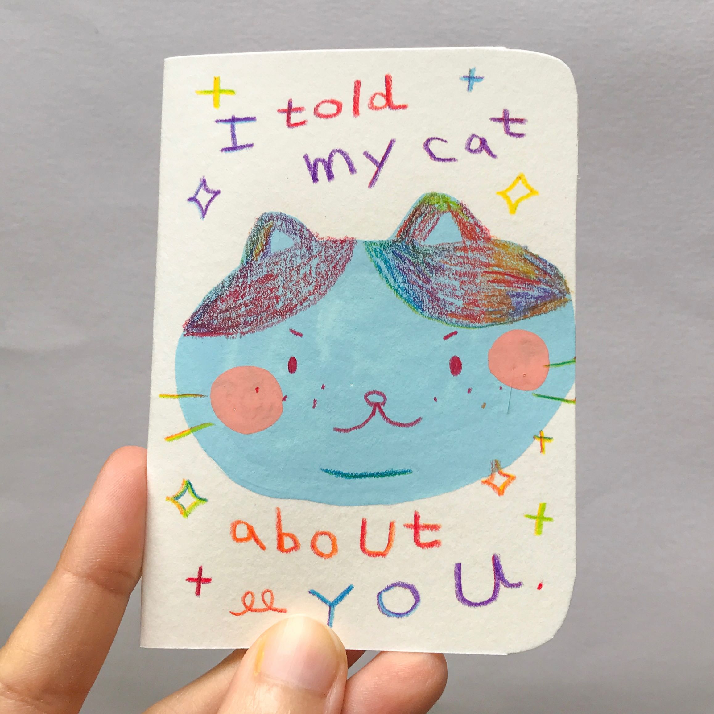 Mini handmade card (Blue)