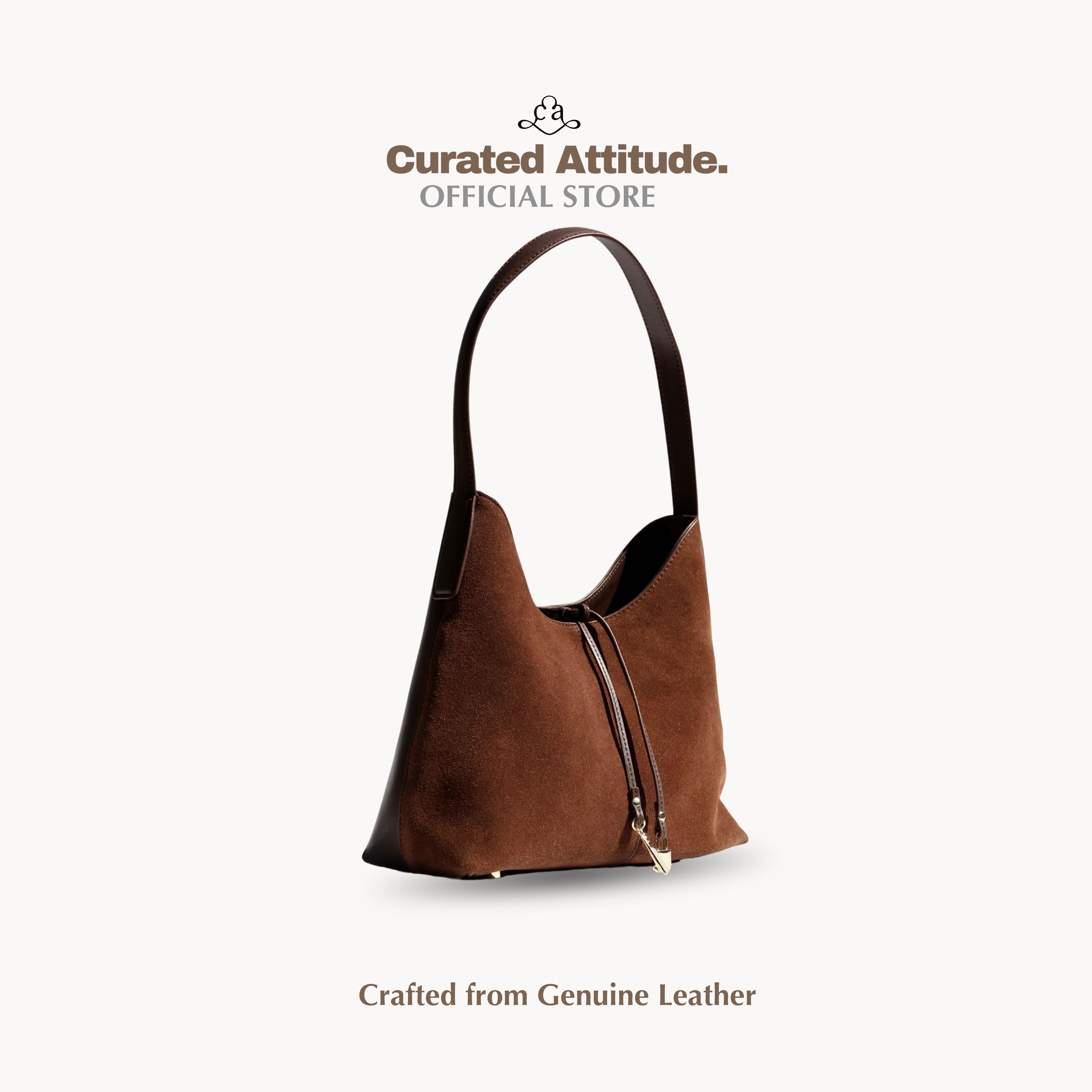 (Sold Out) Mona Collection - Walnut - Genuine Suede Leather