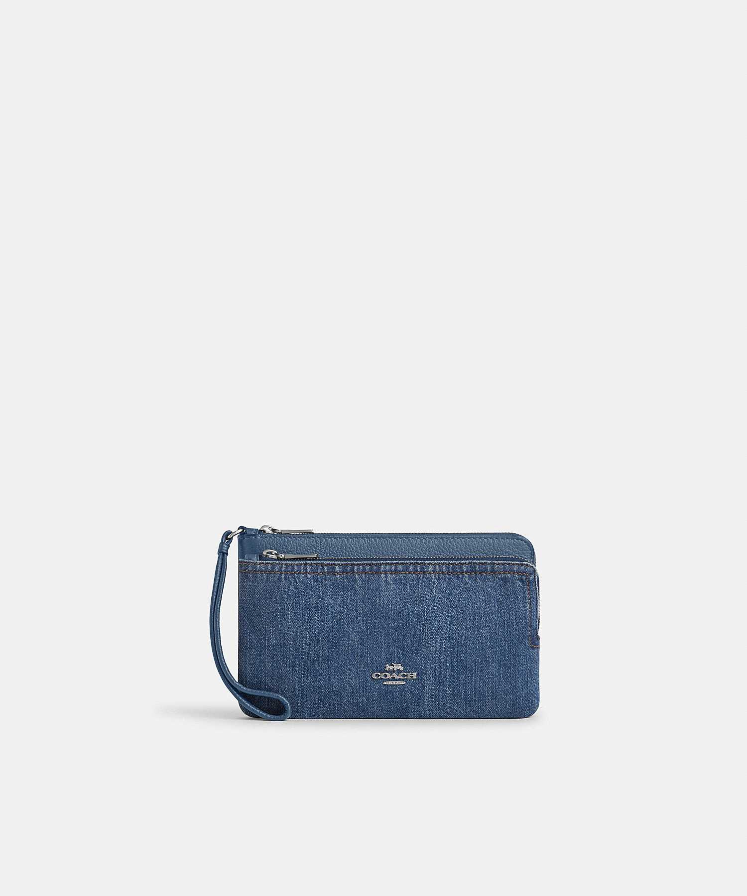 COACH DOUBLE ZIP WALLET CAP24 SV/IN