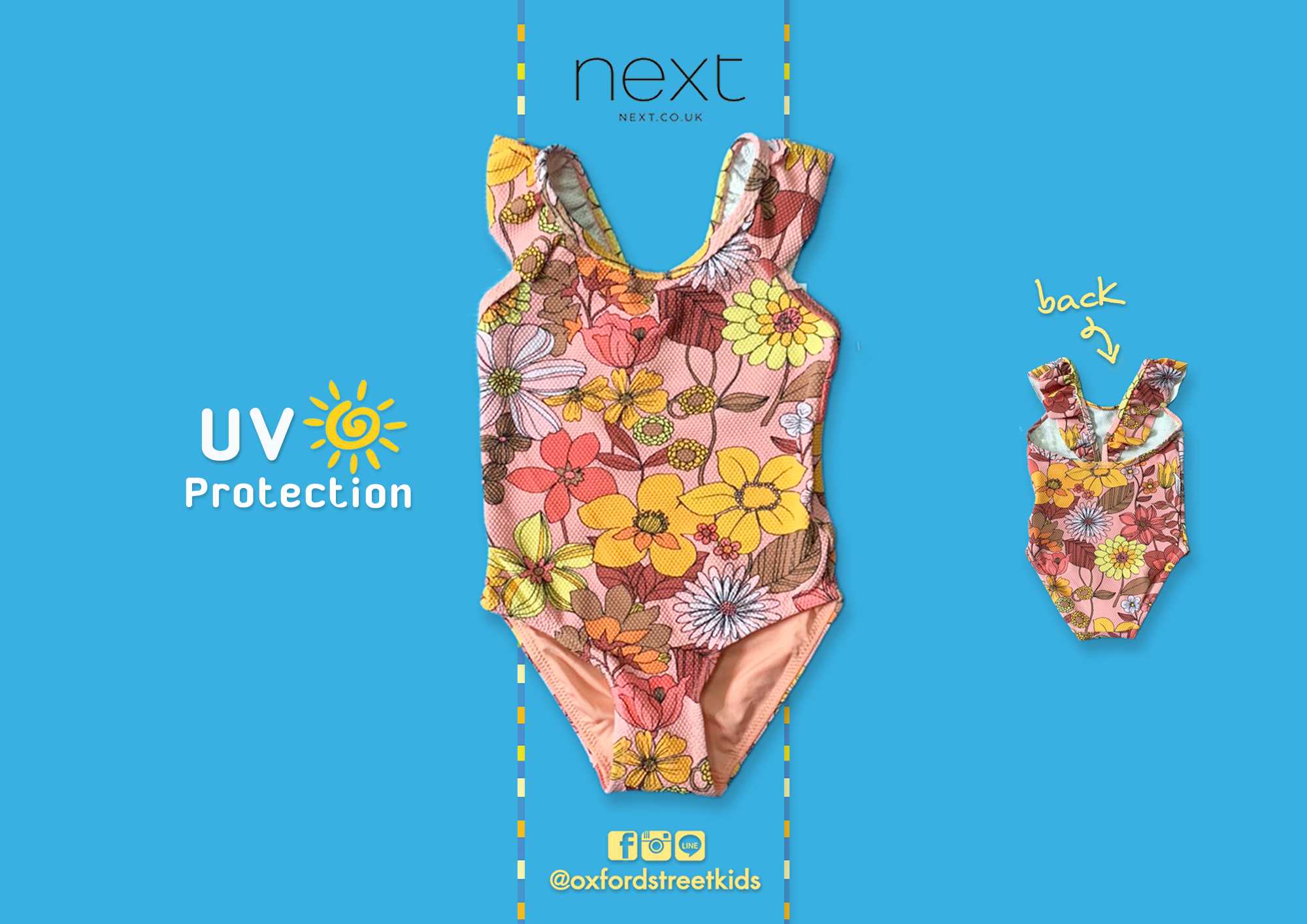 ✅ [9-12M] Girls Next Swimsuit UV Protection ชุดว่ายน้ำเด็ก