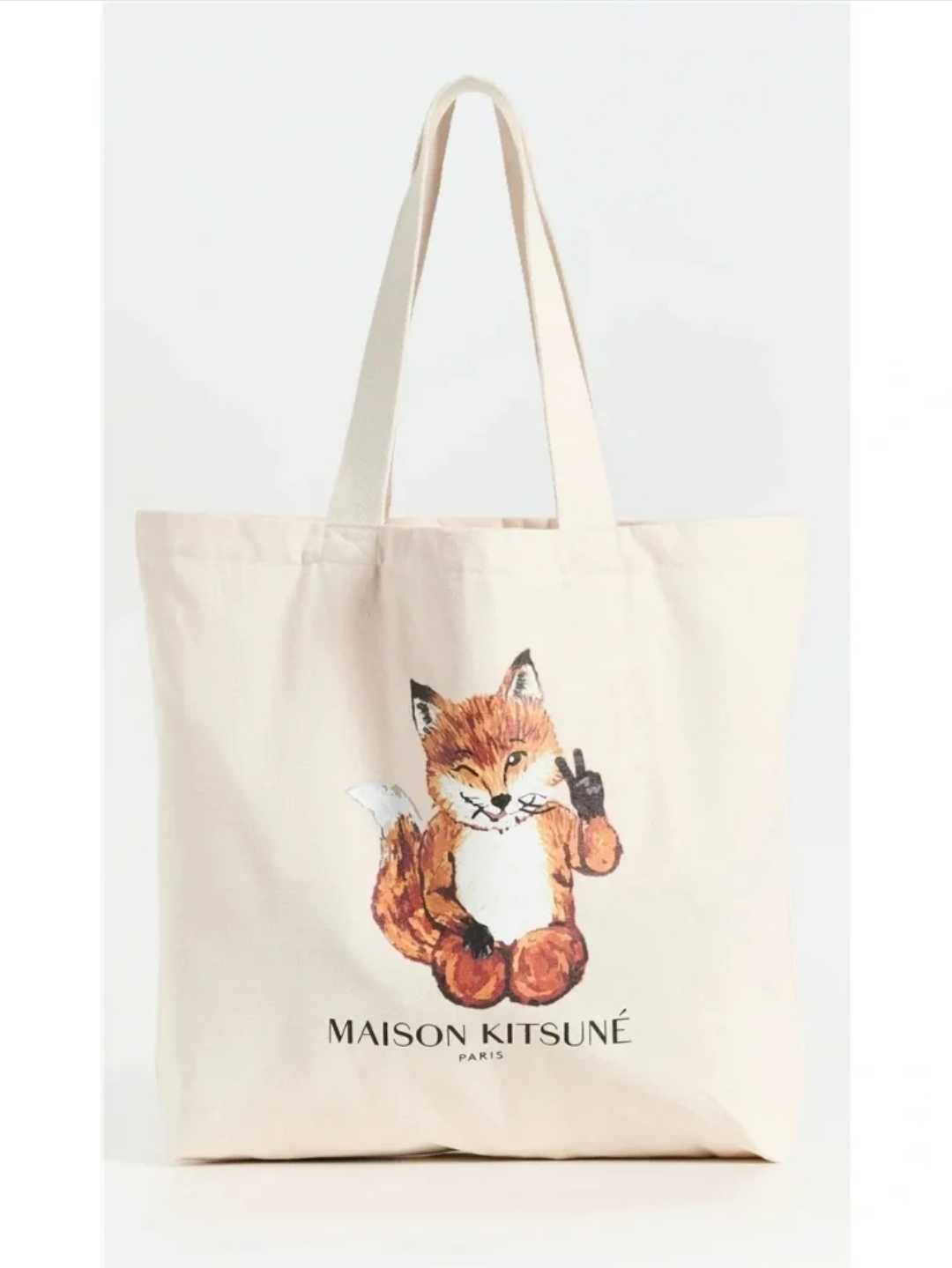 ( SALE ) MAISON KITSUNÉ - TOTE CANVAS VICTORY
