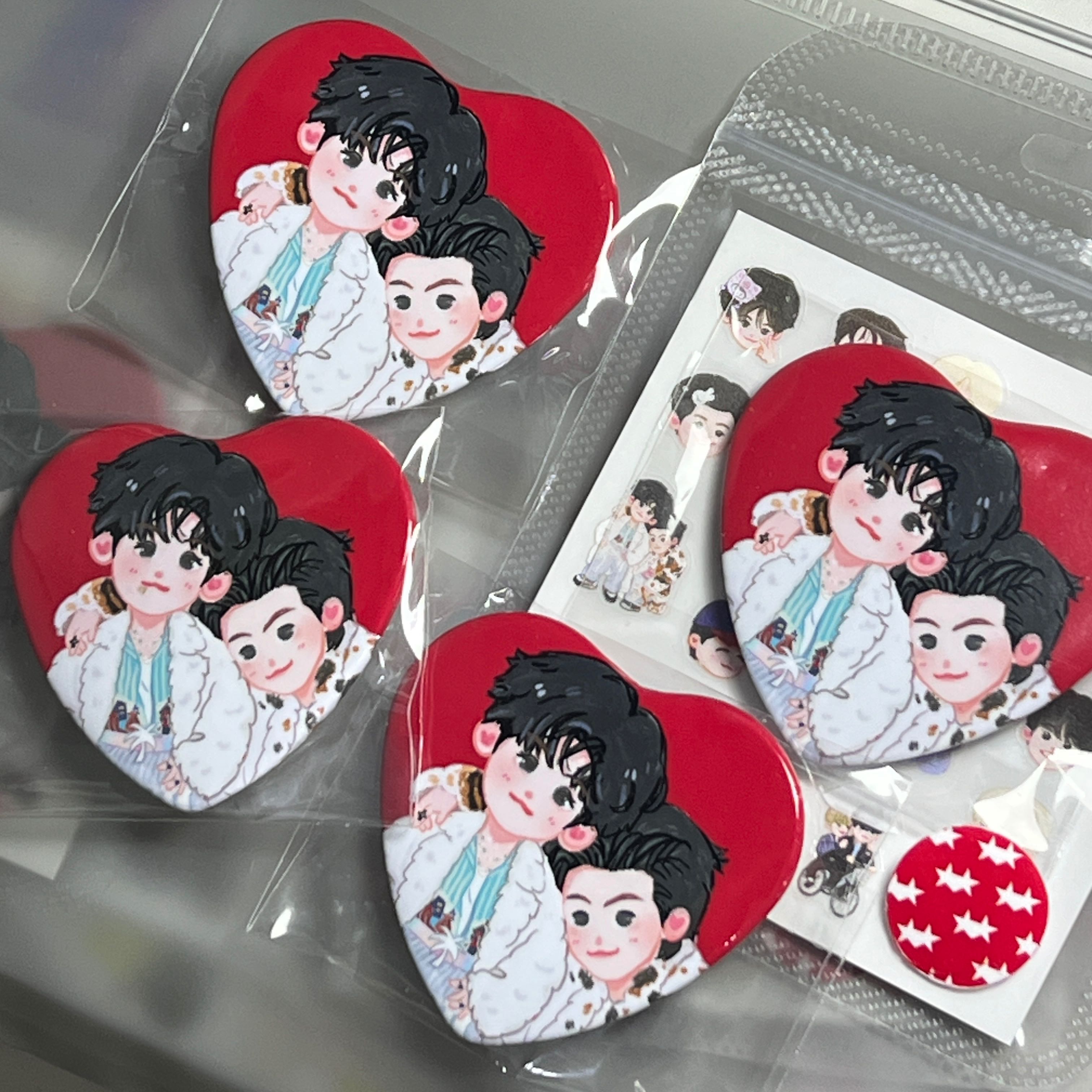 Pin เข็มกลัดรูปหัวใจ ❤️ NCT JNJM BOTH SIDES (1 set)