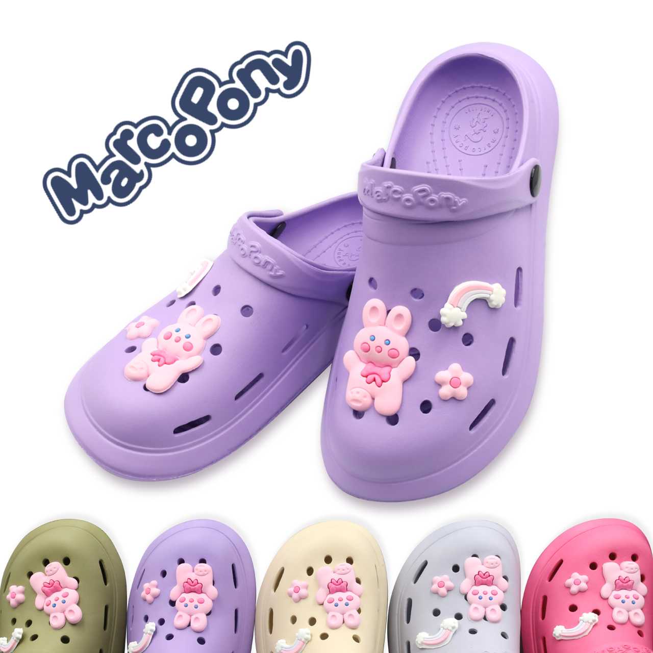 Marco Pony รุ่น MH9019 รองเท้าหัวโตคุณผู้หญิง พร้อมตัวติดรองเท้า Size 36-40