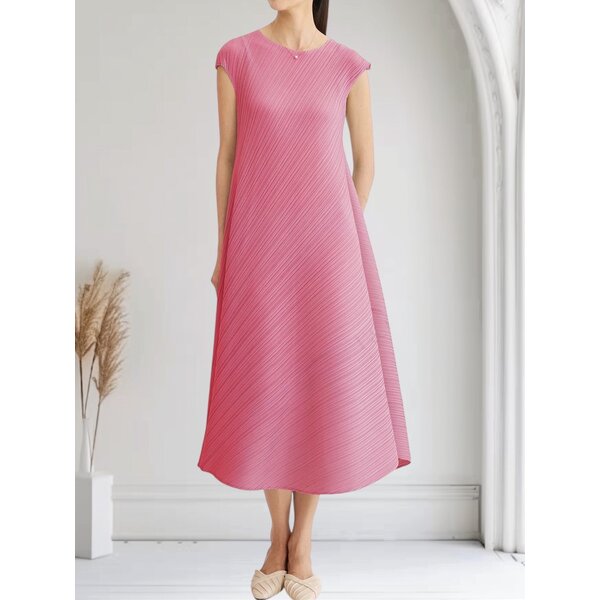 ปรับราคาลง!! 2MUAY รุ่น GJO2037 เดรสพลีทคุณภาพ ASYMMETRICAL PLEATED DRESS รุ่น 11 สี FREE SIZE