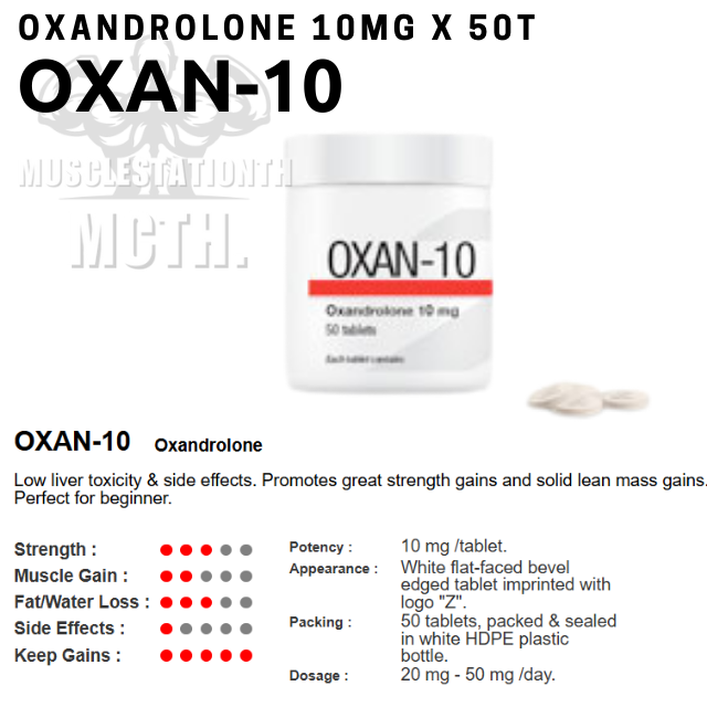 Anavar (Oxan-10) Gainzlab (10mg×50t)