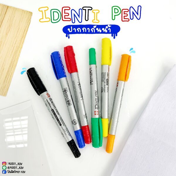 ปากกา Permanent Marker 2 หัว ตราซากุระ sakura รุ่น identi pen ปากกาเขียนซีดี เขียนพลาสติก ลบไม่ได้