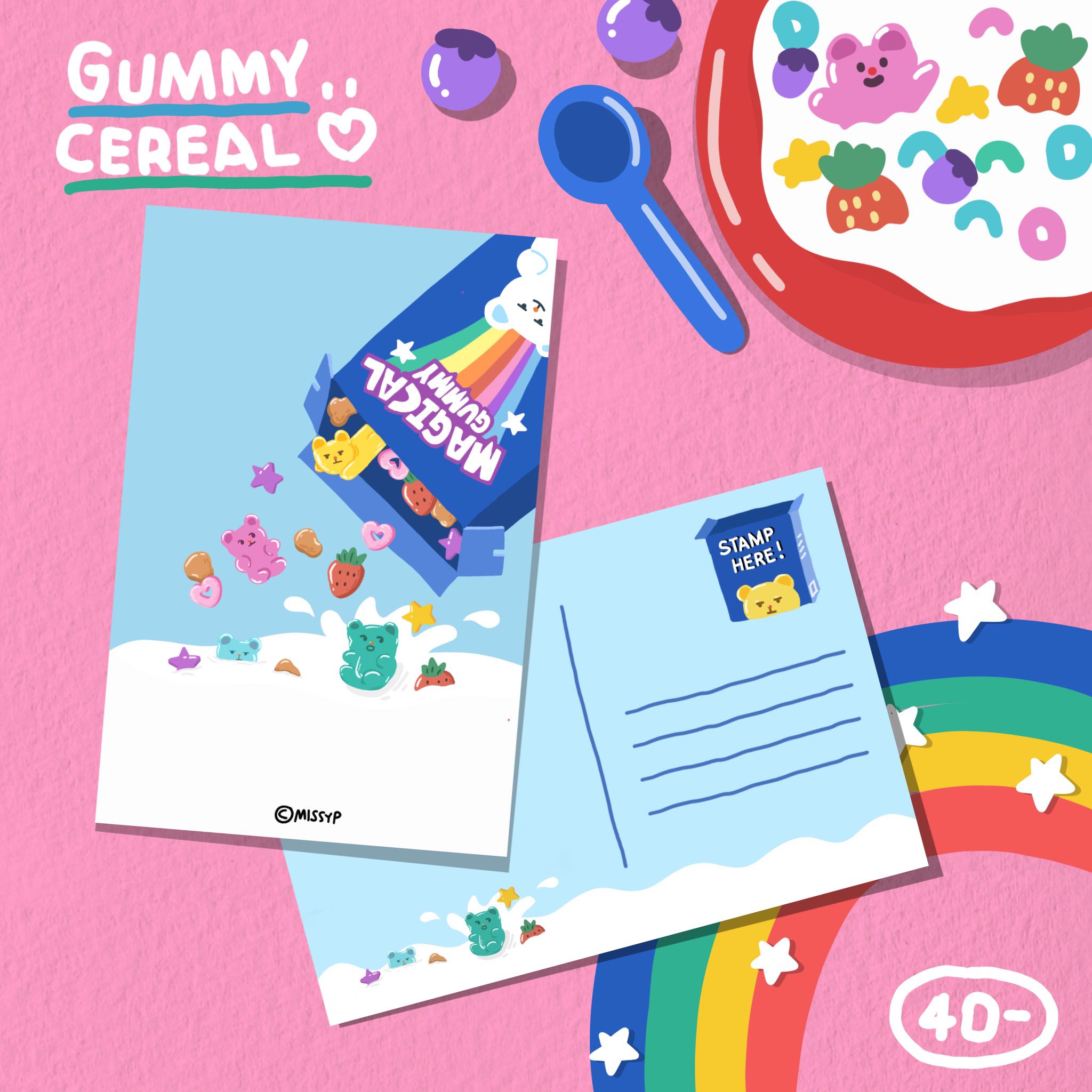 POSTCARD GUMMY CEREAL
