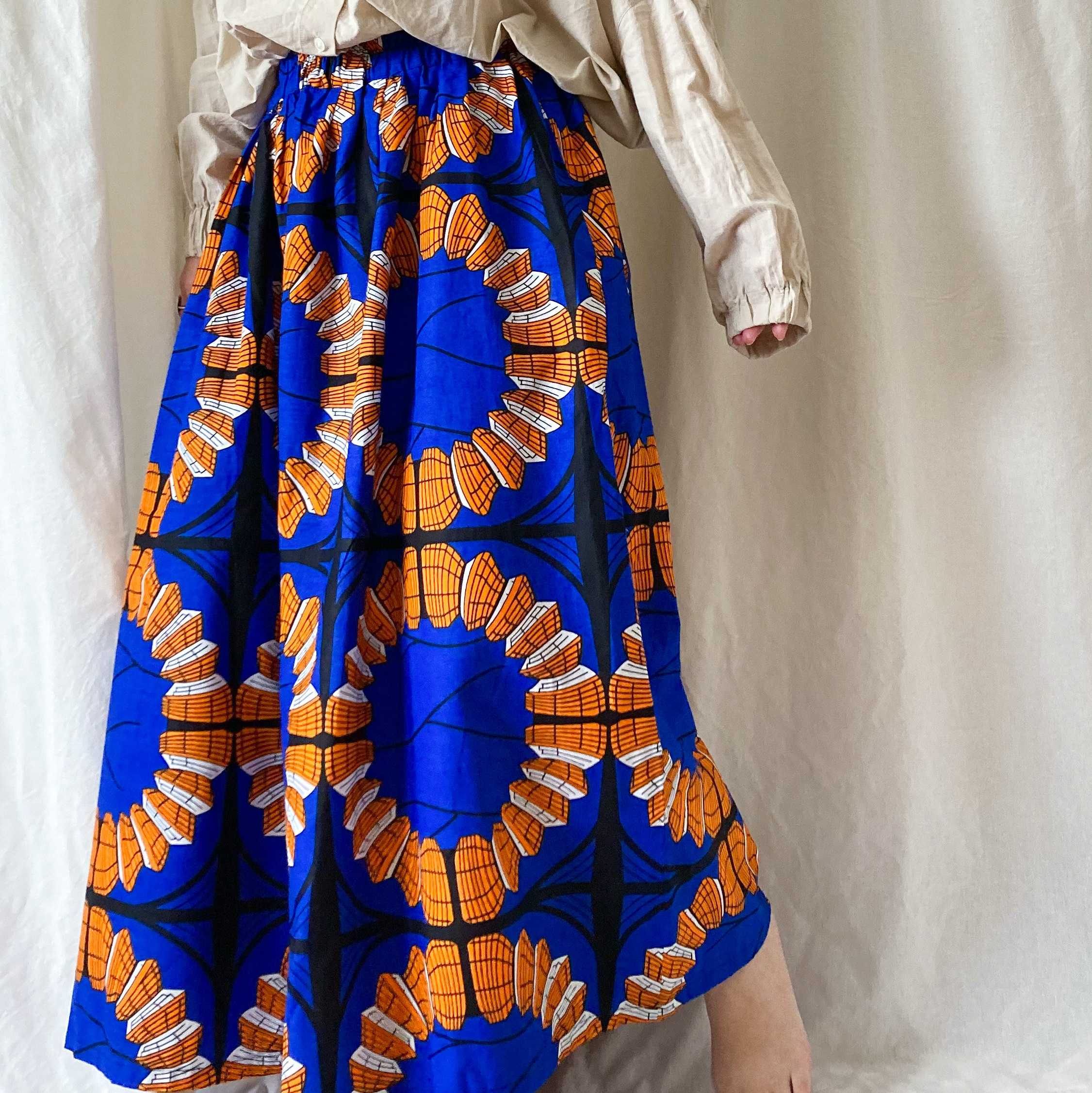 African batik long skirt｜アフリカンバティック ロングスカート｜SK-210W｜MERMEO