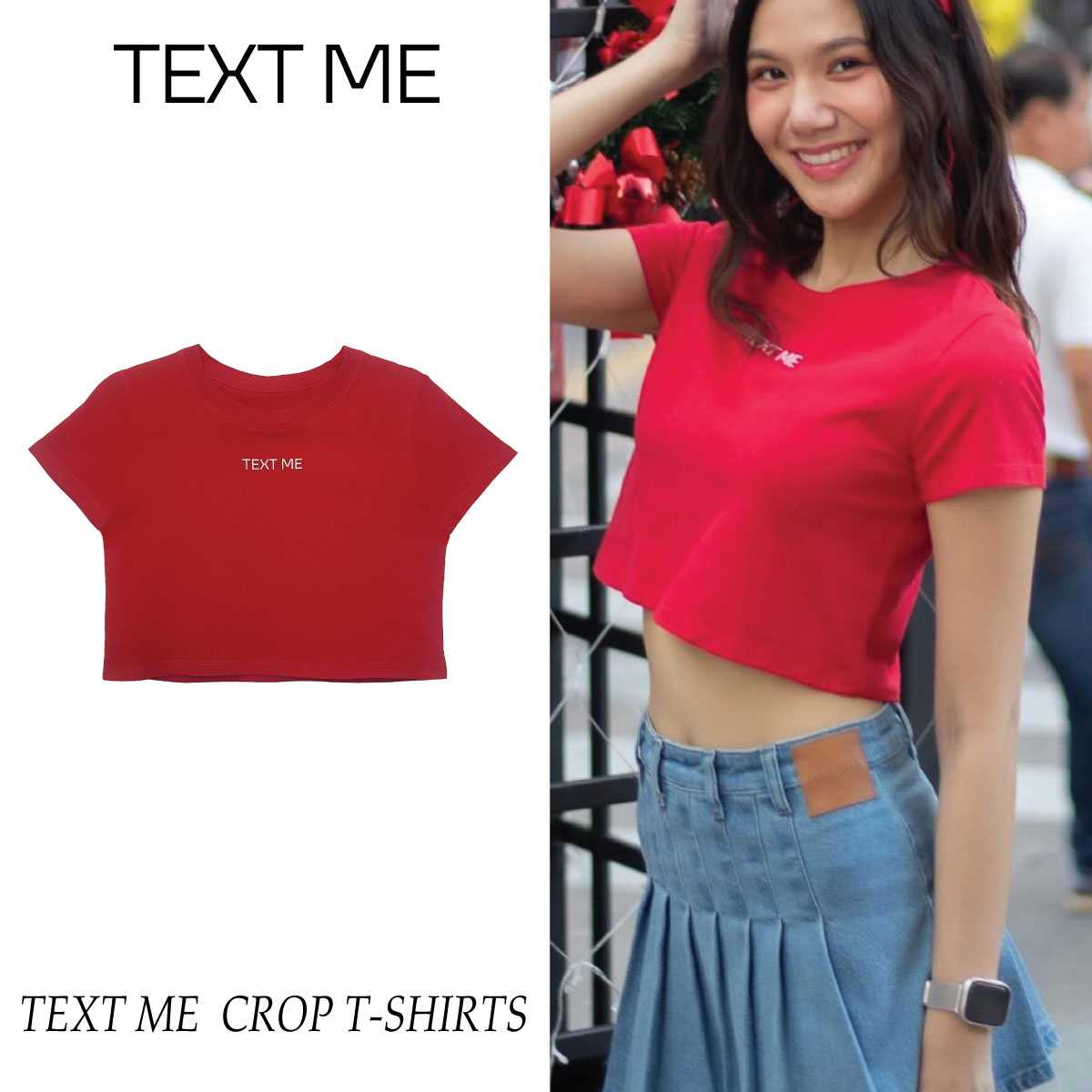 TEXT ME Crop  T-Shirts Slim fit