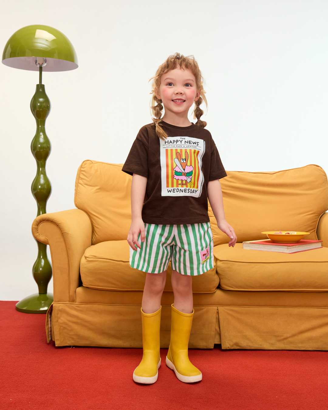 (Look6) Happy News Tee Set