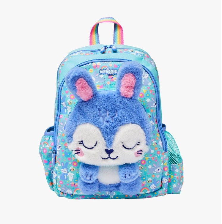 กระเป๋านักเรียนSmiggle กระเป๋า ลายกระต่ายฟ้า  ขนาด 14 นิ้ว ของแท้ พร้อมส่งในไทย💕✔