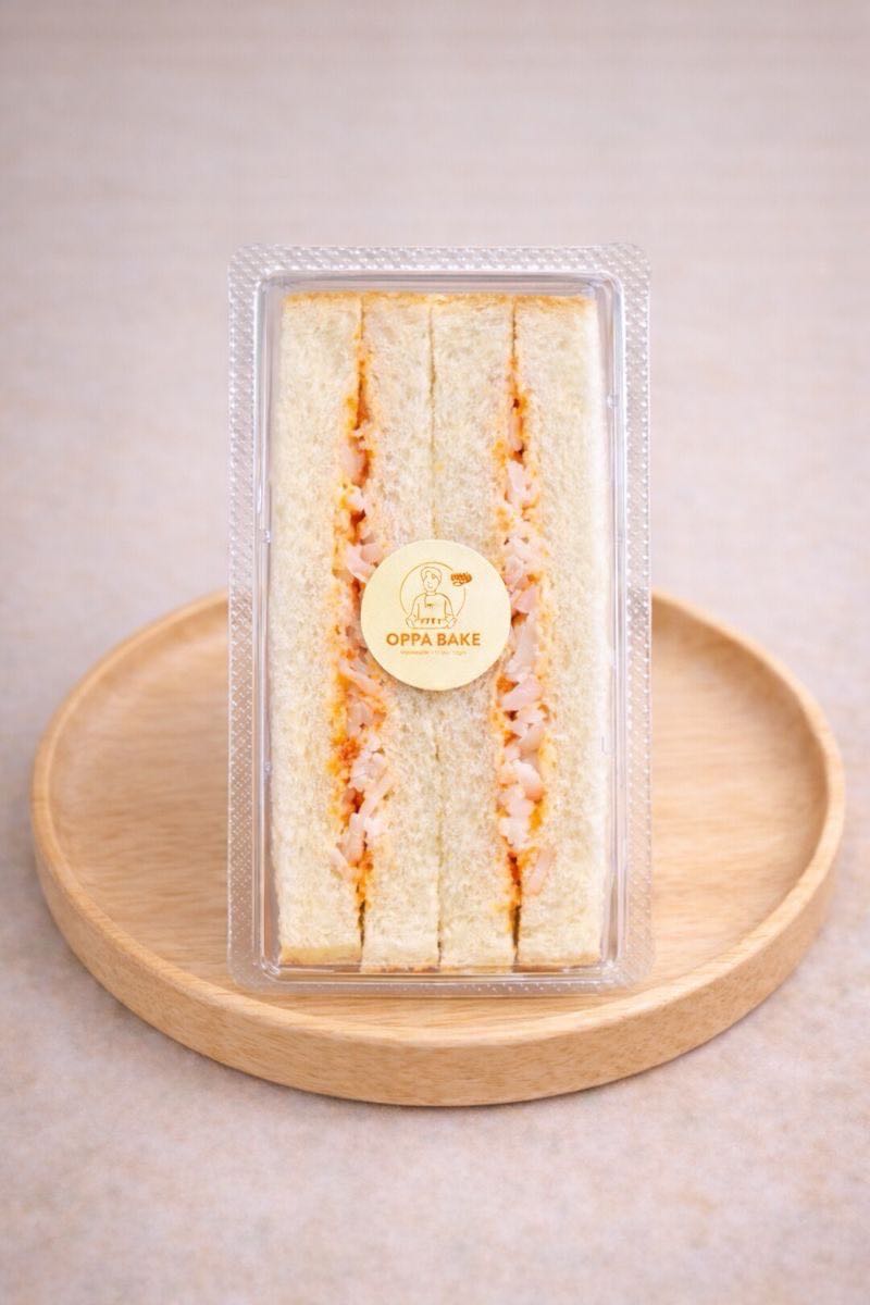 แซนวิชโชคุปัง ปูอัดไข่กุ้ง (게살 샌드위치)