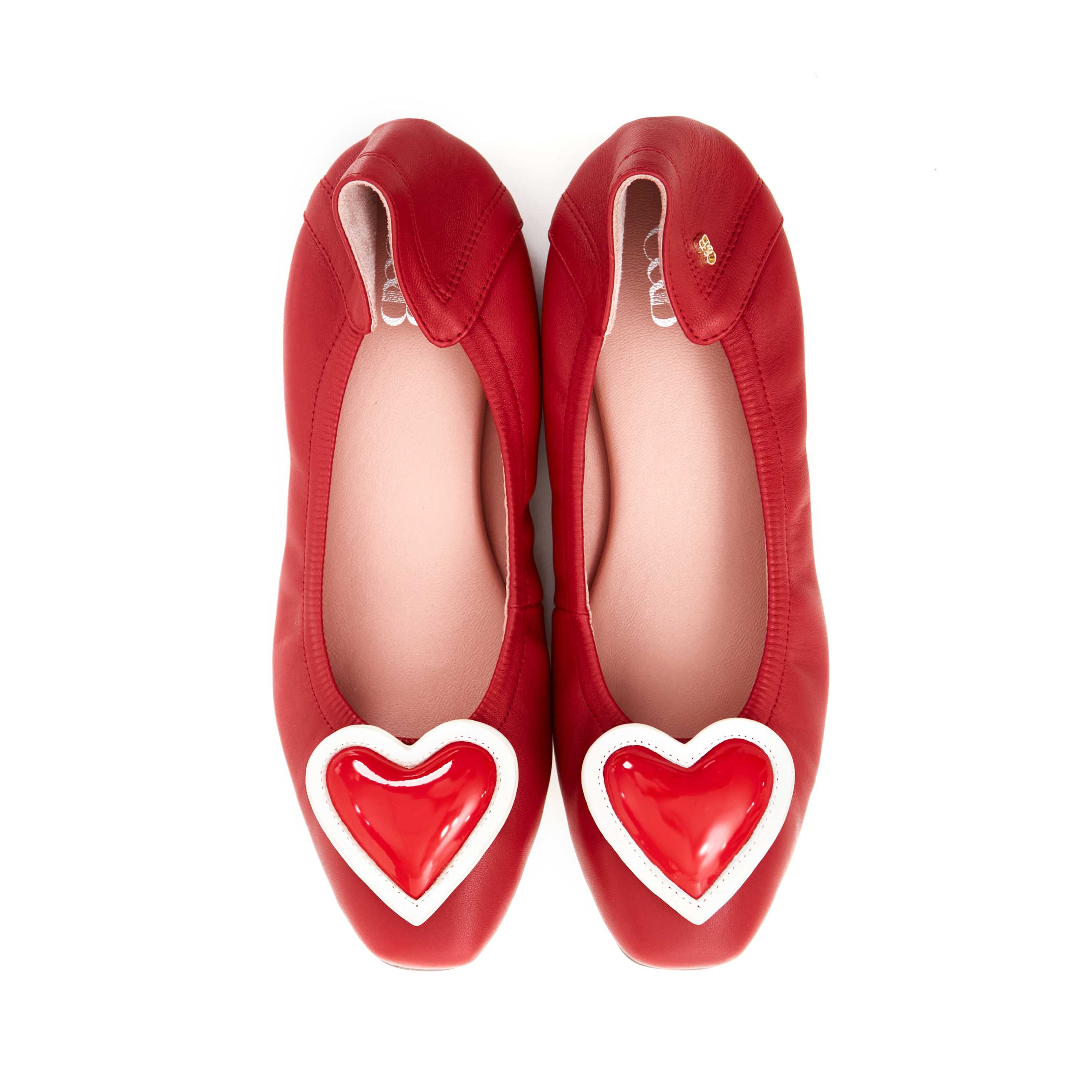 OandB Audrey Heartmelt in Cherry Red