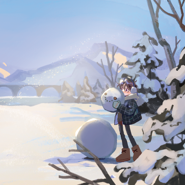 POSTCARD - winter collection - snowman