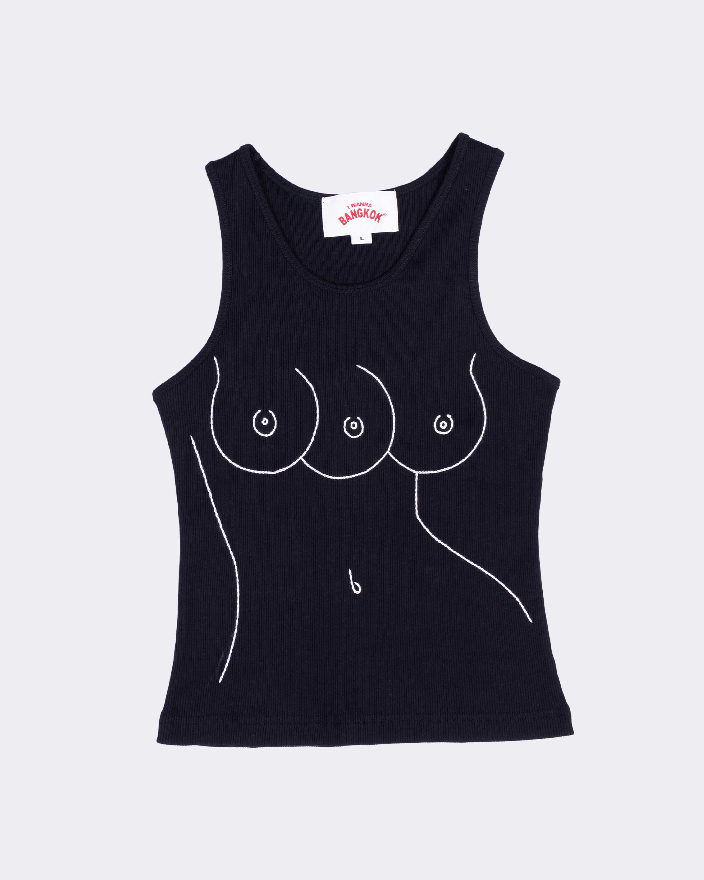 Black Alien Tank Top