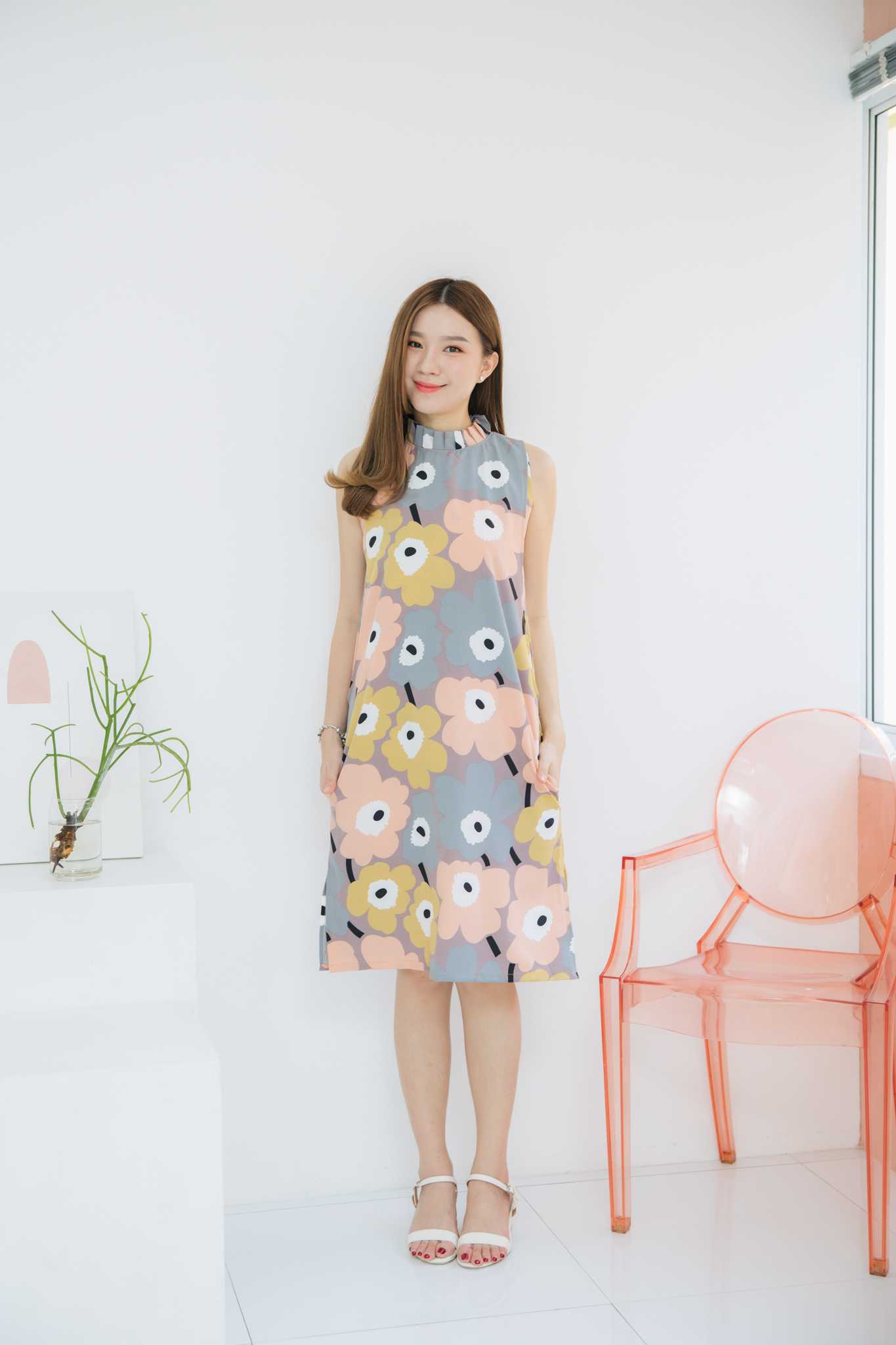 ชุดให้นม pastel makko fur dress