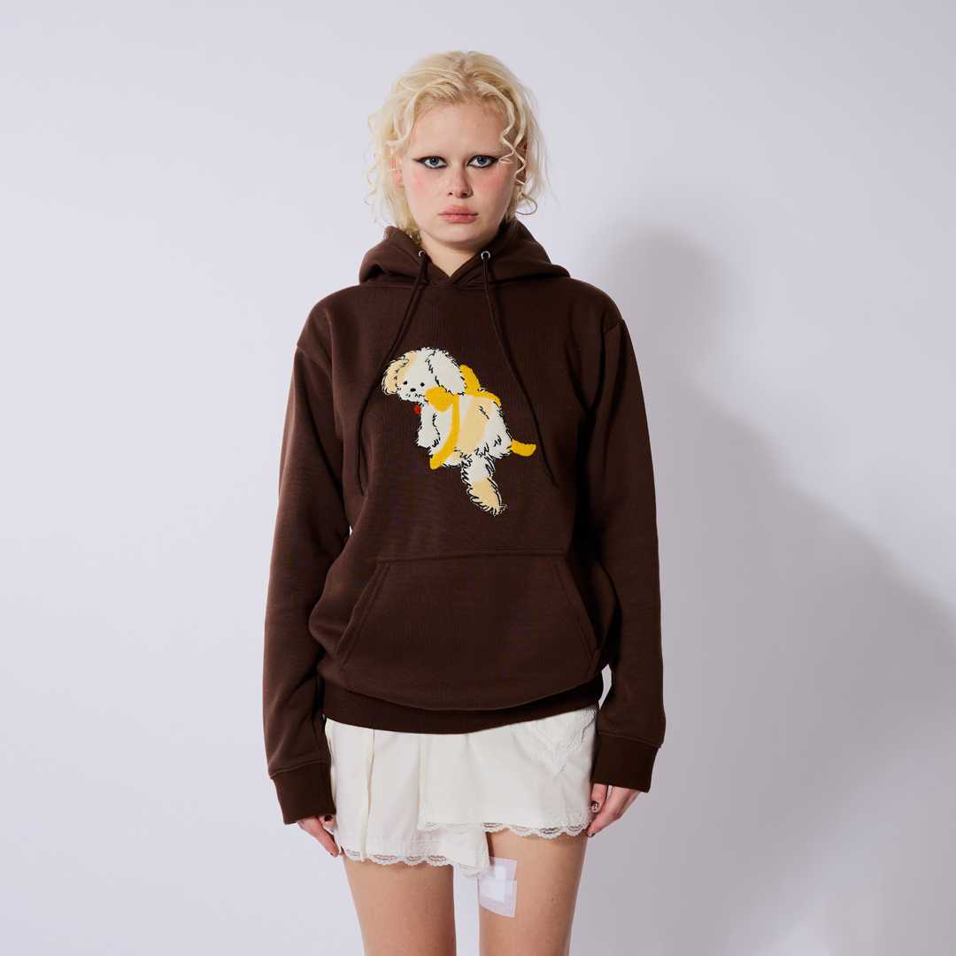 BLACKDOG BKK-AW2406-Puppy hoodie-เสื้อฮู้ดปักลายหมา