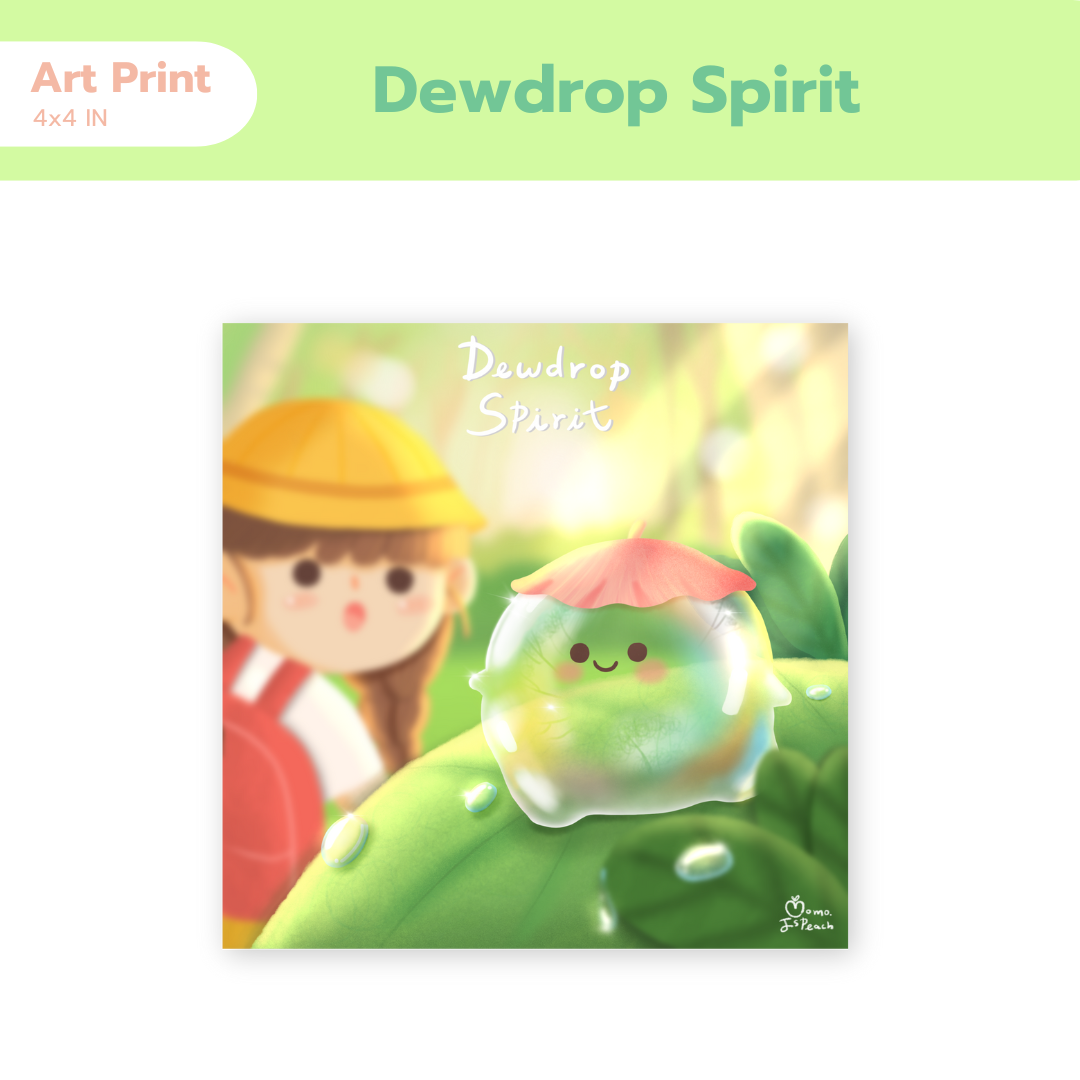 Art print 4x4in - The Dewdrop spirit 
