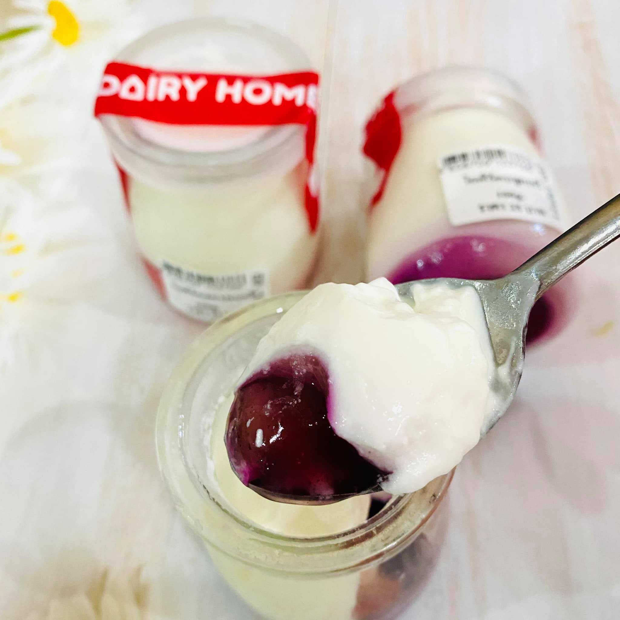 Organic Set Yogurt With Blueberry บลูเบอร์รี่ 100g.(ขวดแก้ว)