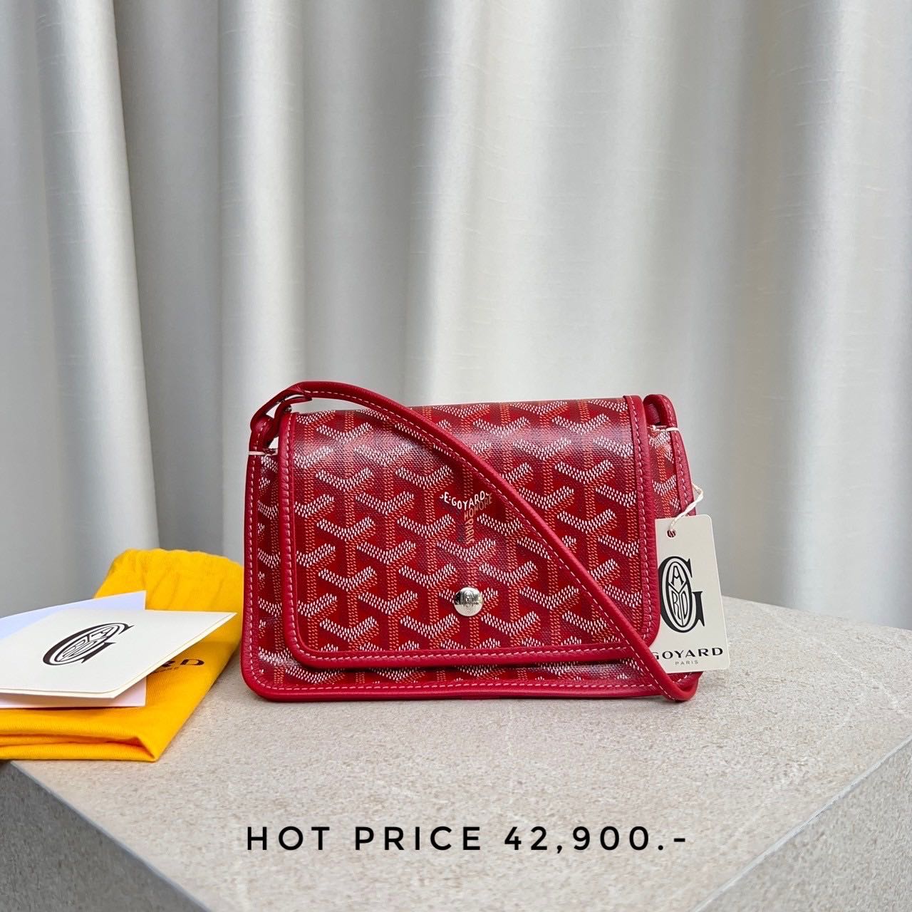 Goyard plumet wallet clutch goyardine - Red