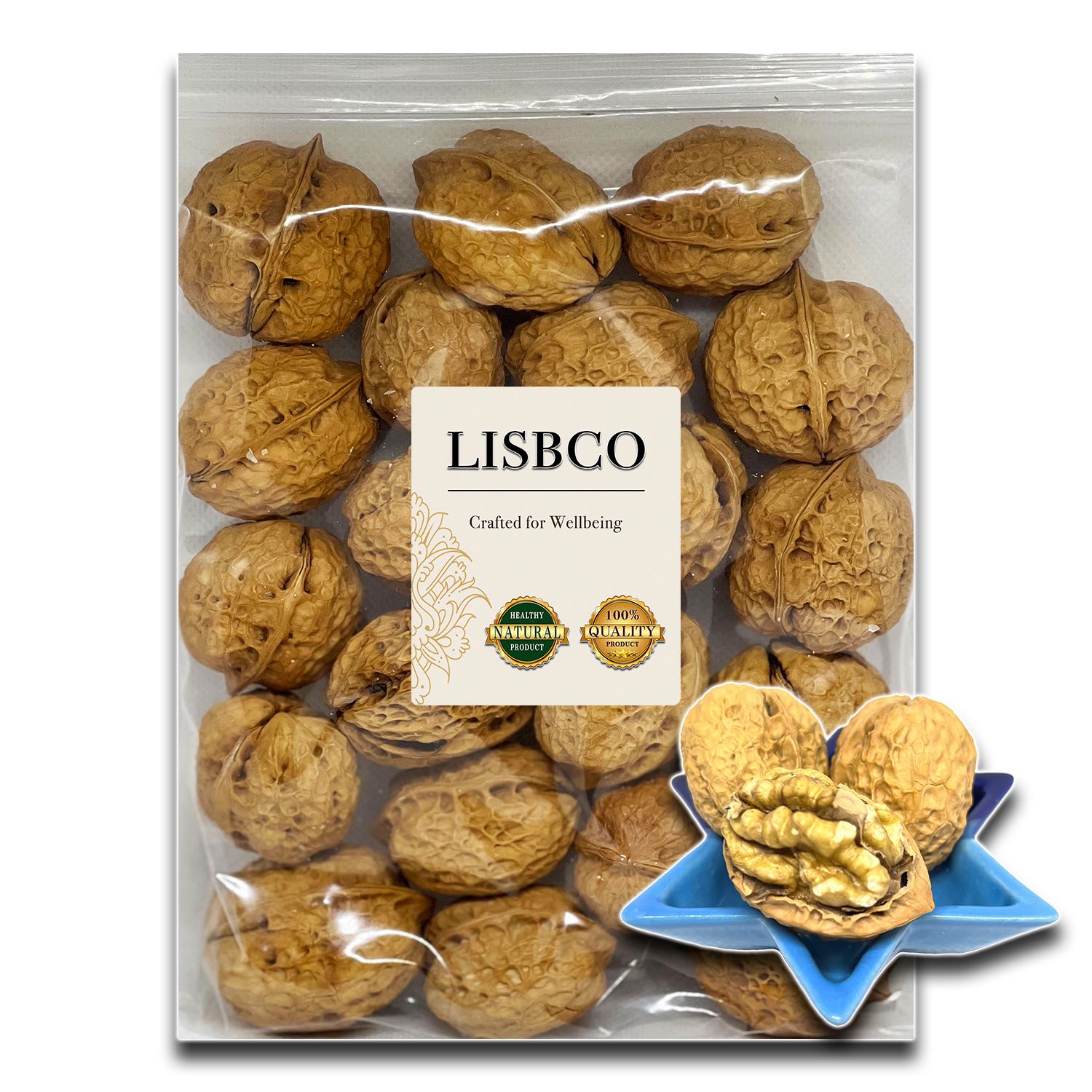 วอลนัท ติดเปลือก Walnut in Shell Quality Product ผลิตใหม่ เปลือกบาง สะอาด นำเข้าจาก Soft Shell Clean
