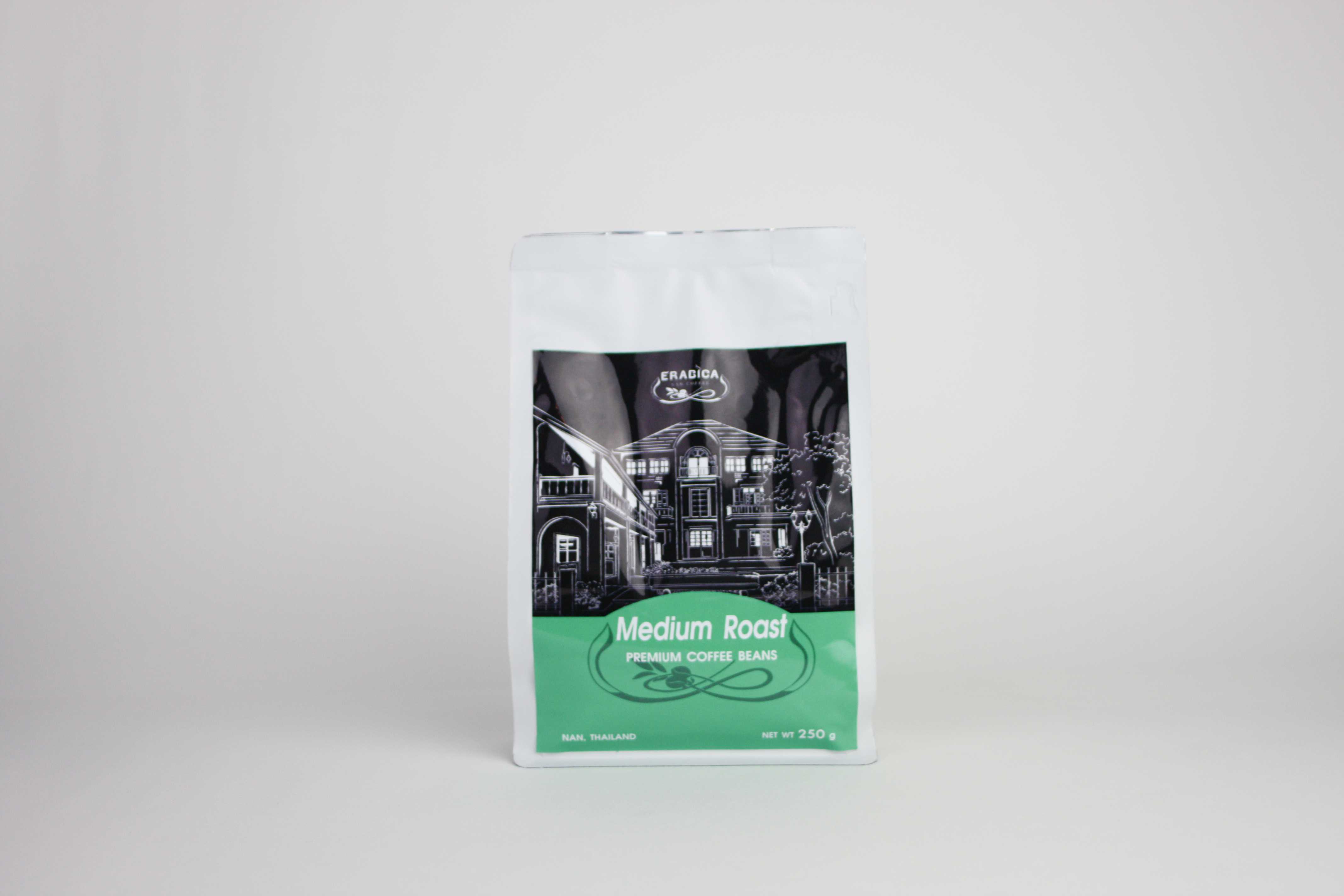 เมล็ดกาแฟ เกรด Premium  คั่วระดับกลาง (Medium Roast PREMIUM COFFEE BEANS) 250 กรัม