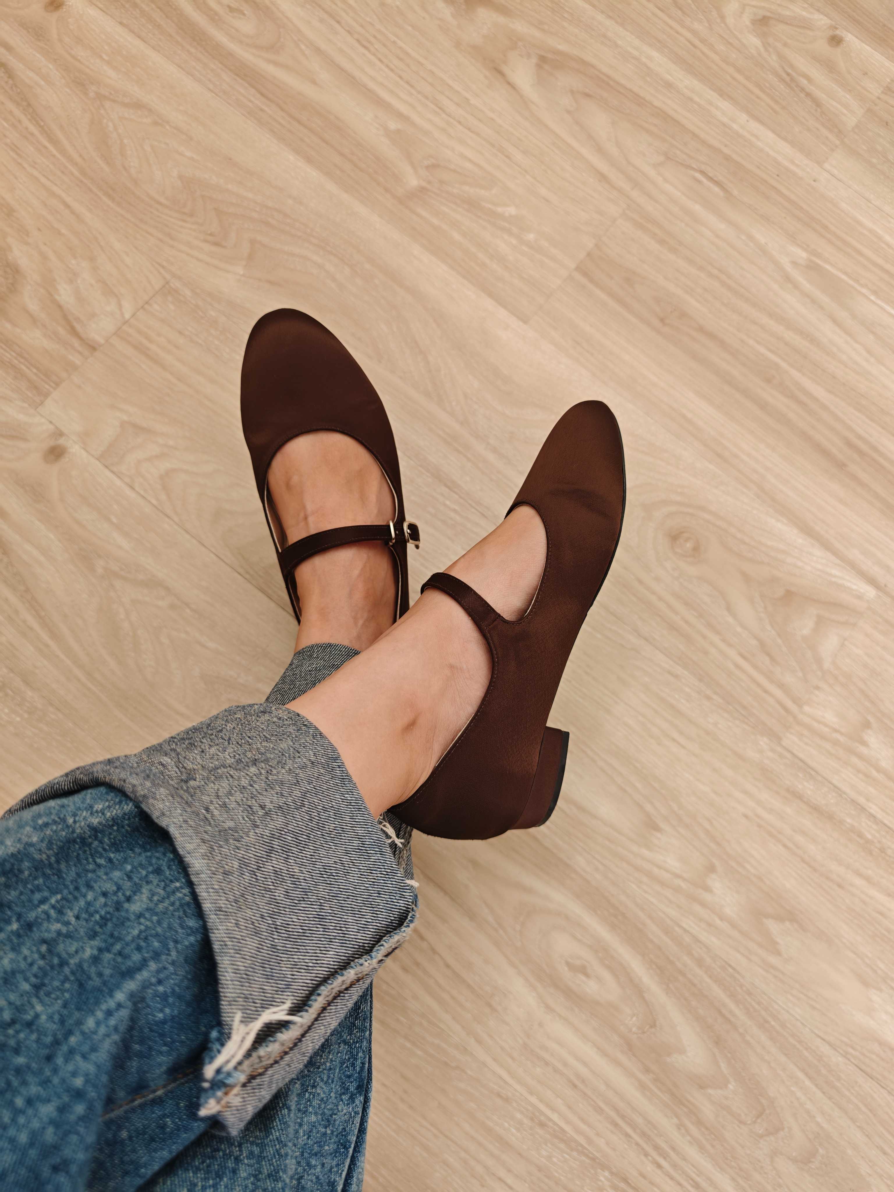 Mary jane BROWN satin