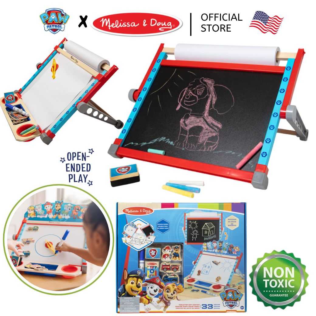 (ของแท้ USA) กระดานแม่เหล็กพอว์พาโทรล ไวท์บอร์ด Melissa & Doug PAW Patrol Table Top Easel 33274
