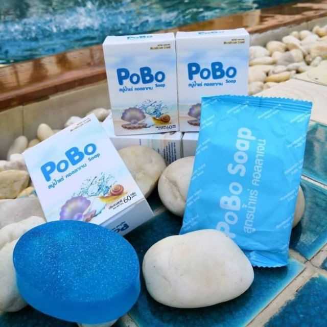 สบู่น้ำแร่คอลลาเจน สบู่โพโบ๊ะ pobo soap