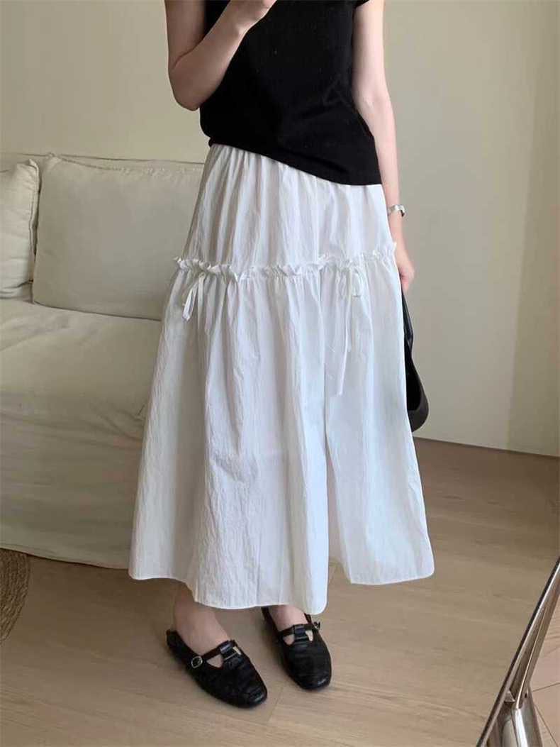 long skirt (black/ white/ apricot/ pink/ green)