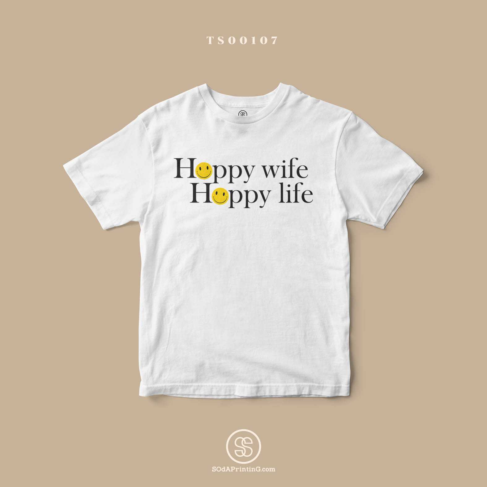 เสื้อ Happy wife Happy life #Caption #SOdAtee TSA00107