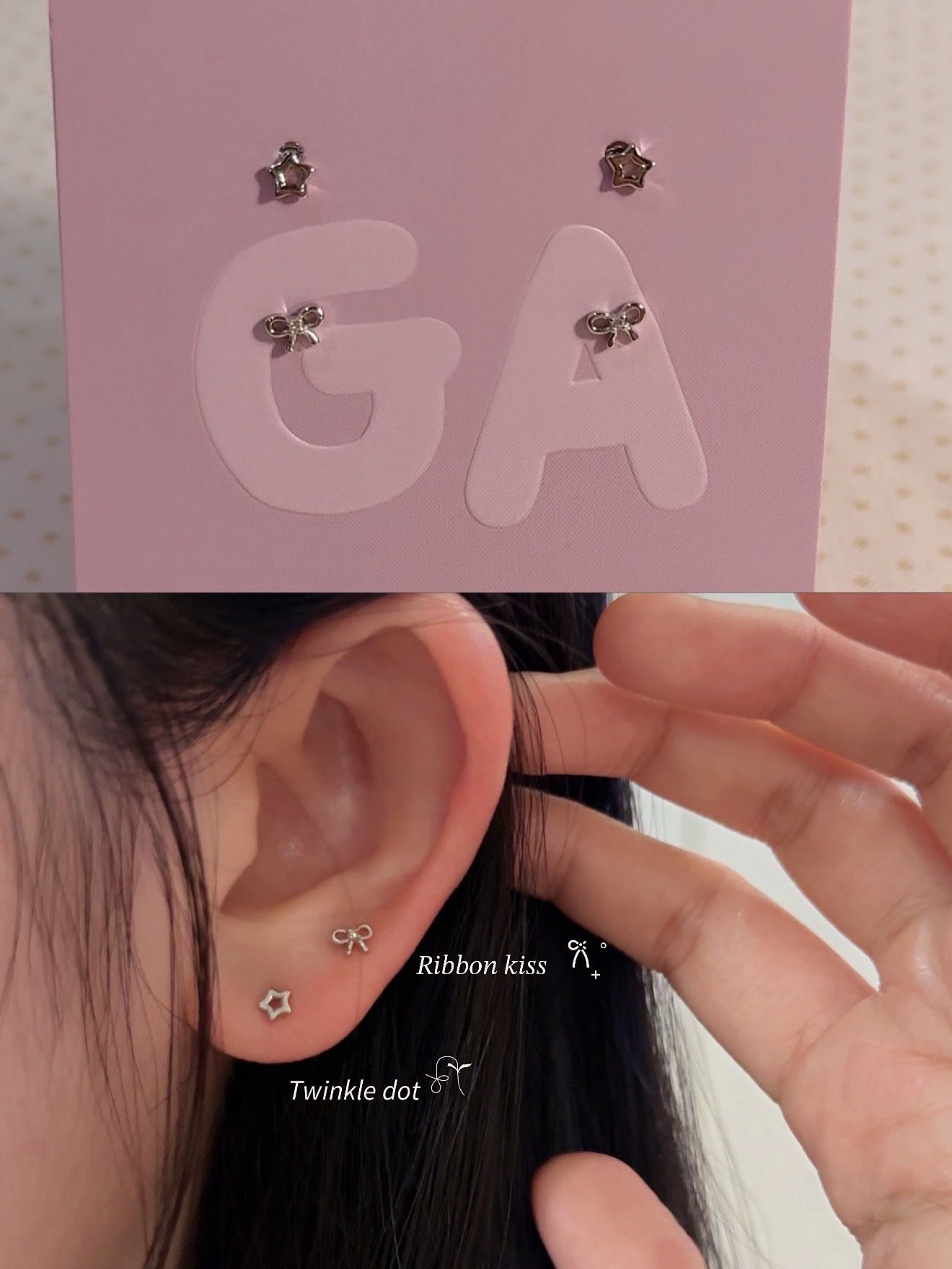gaandga3 “Ribbon Kiss“ Silver97.04%ทั้งชิ้นชุบRhodium gaandga™®