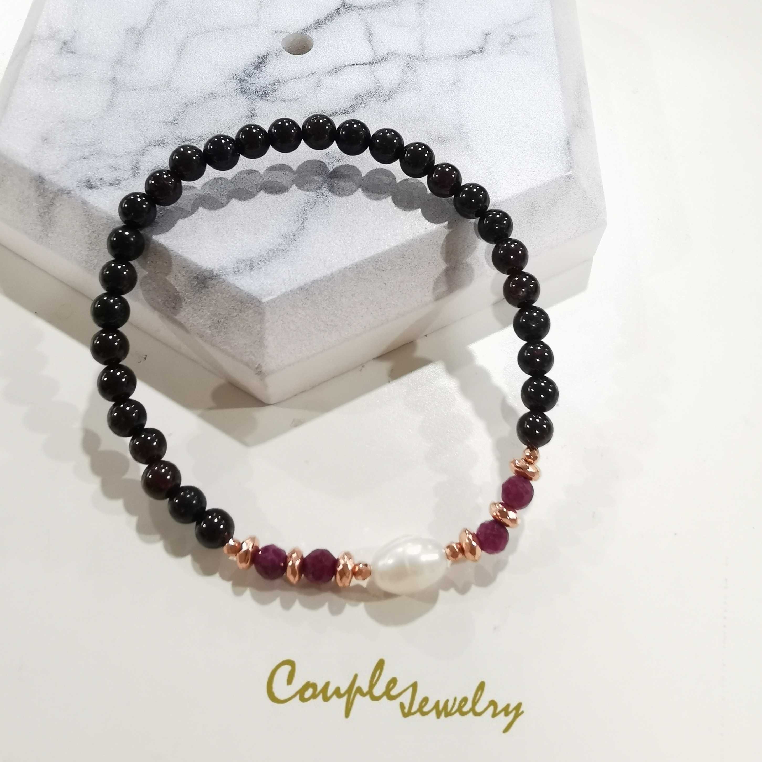 Ruby​  and​  Garnet​ eleastic​ bracelet​
