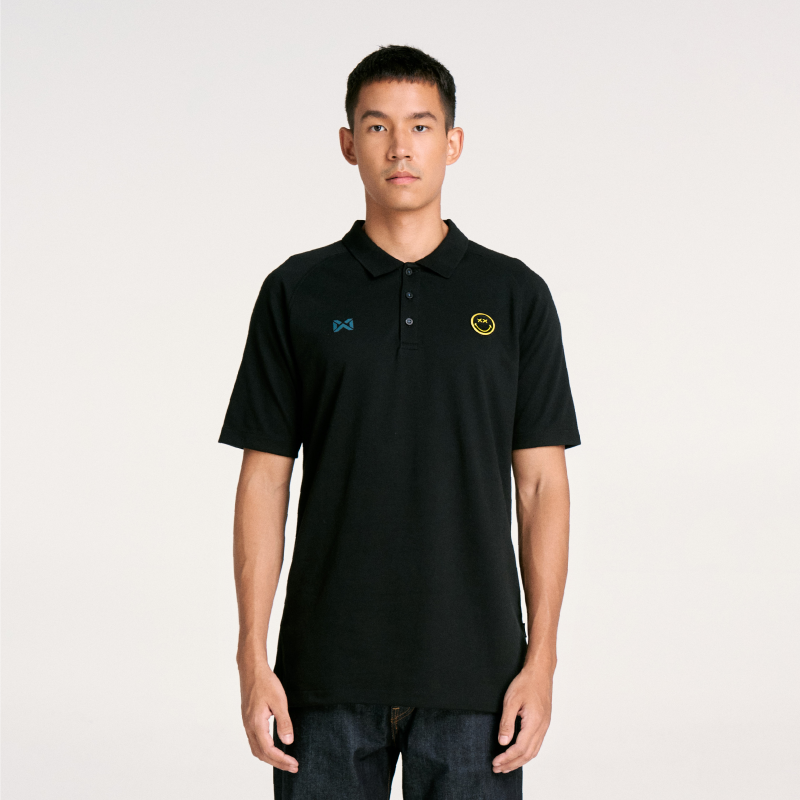 Warrix X Smiley World Patchplay Polo - Black
