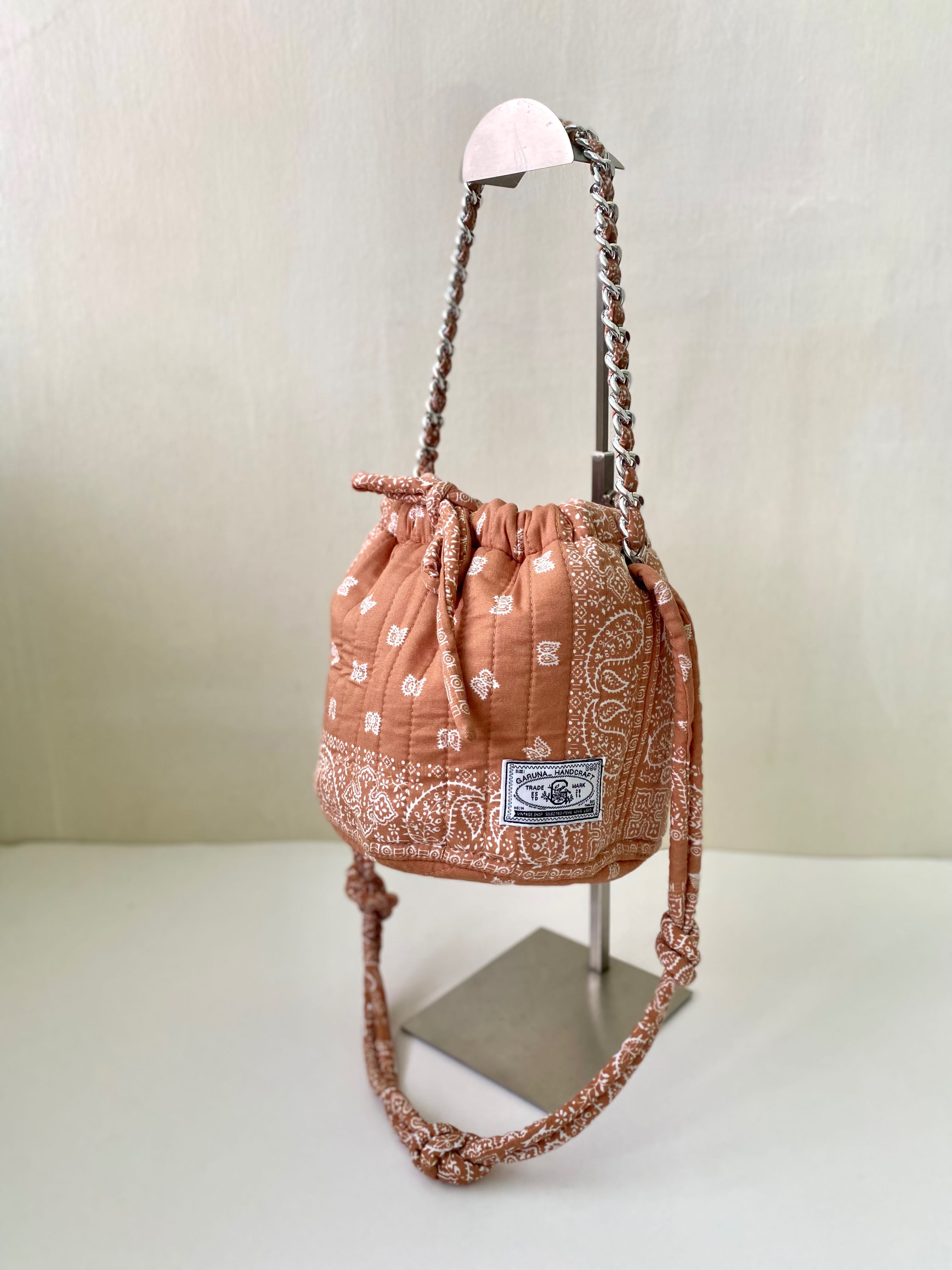 Beige Mini dumpling Bandana bag no : mn 8