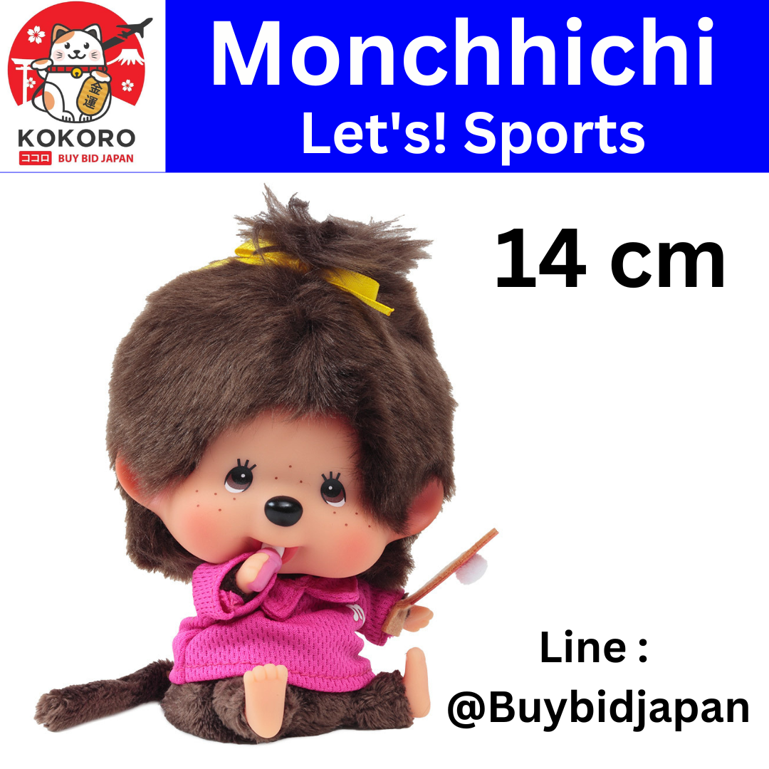 [PRE-ORDER] ตุ๊กตา ม่อนชิชิ นักปิงปอง Size 14 cm Let's Sports Monchhichi Table Tennis Girls モンチッチ