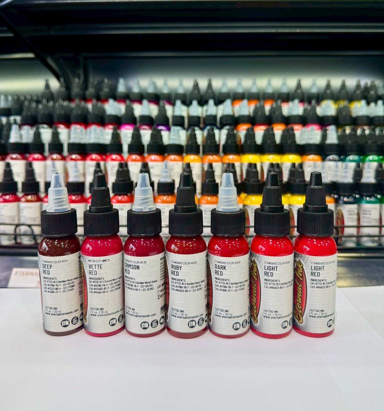 สีสัก ETERNAL TATTOO INK 1oz หมึกสักอีเทอนอล 1 ออนซ์  Red Orange Yellow
