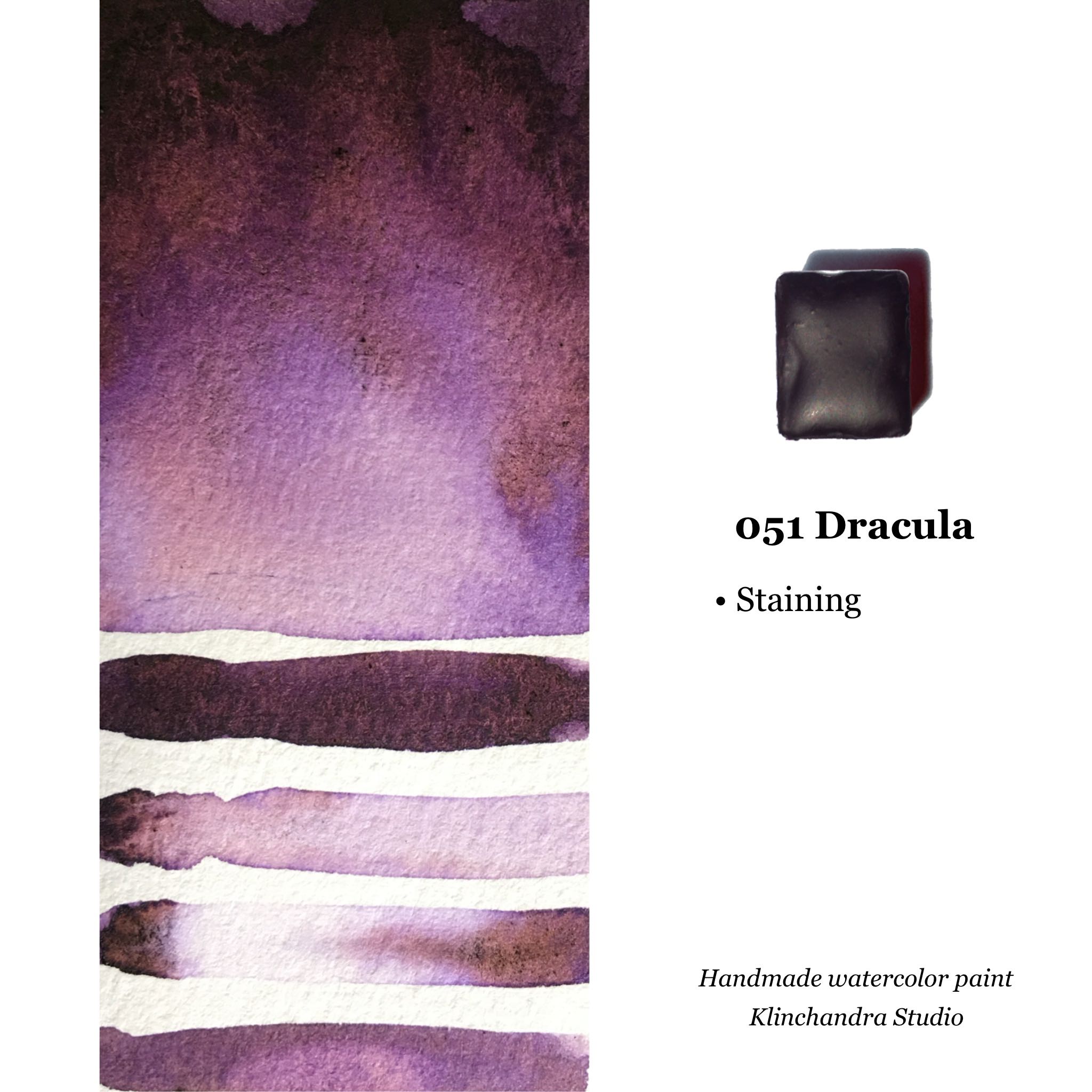 HANDMADE WATERCOLOR PAINT | 051 Dracula | สีน้ำแบบก้อน