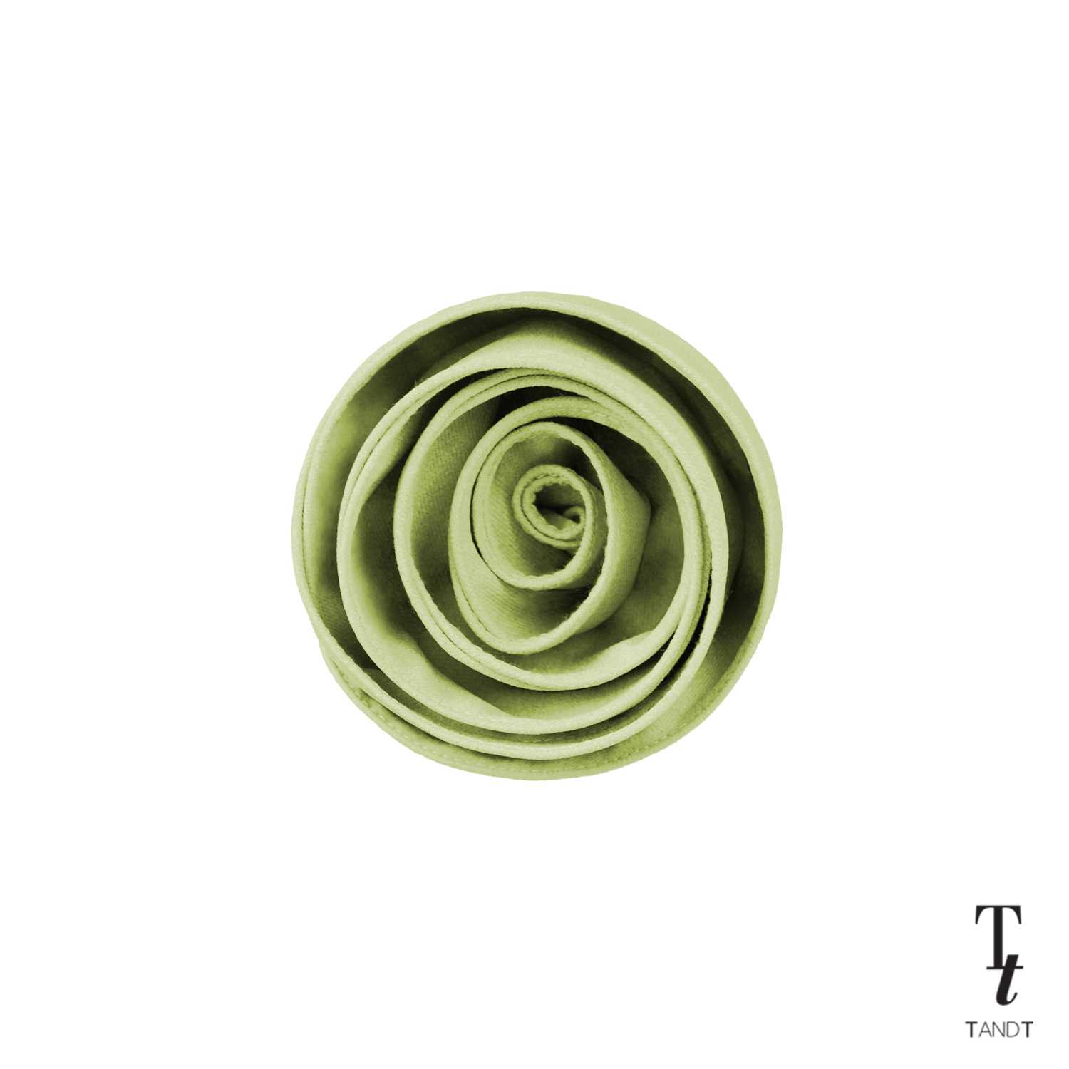 ROSE PIN LIGHT GREEN - ROSE HAND-CRAFTED PIN