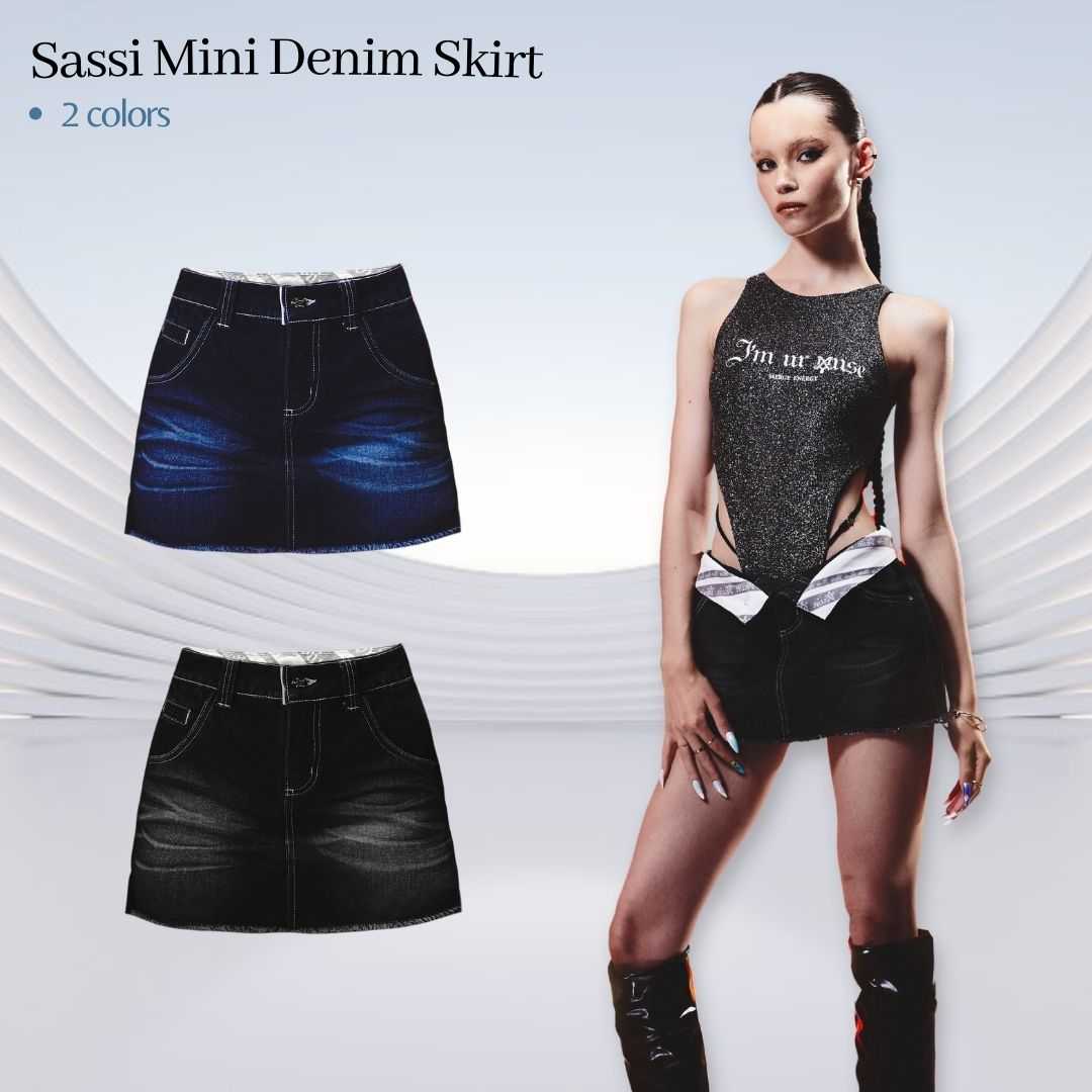 Merge Official - Sassi Mini Denim Skirt  2 Colors