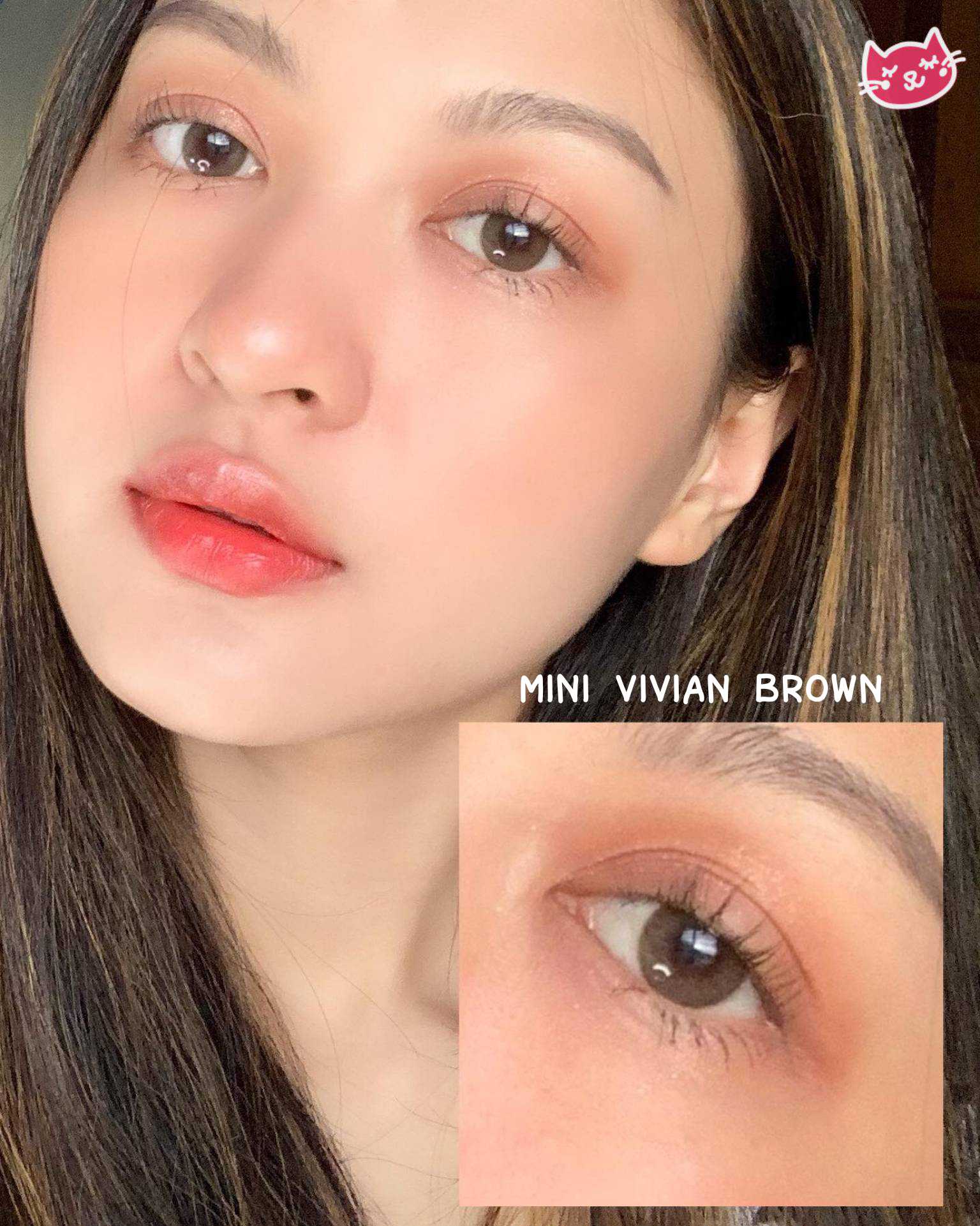 Kitty kawaii รุ่น Mini vivian คอนแทคเลนส์ รายเดือน ค่าอมน้ำ55%