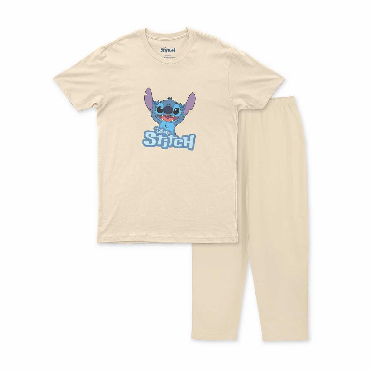 ชุดนอนเด็ก ลาย Stitch ลิขสิทธ์เเท้ เส้นใย 100% cotton แขนสั้น ขายาว (013SCCST/BE)
