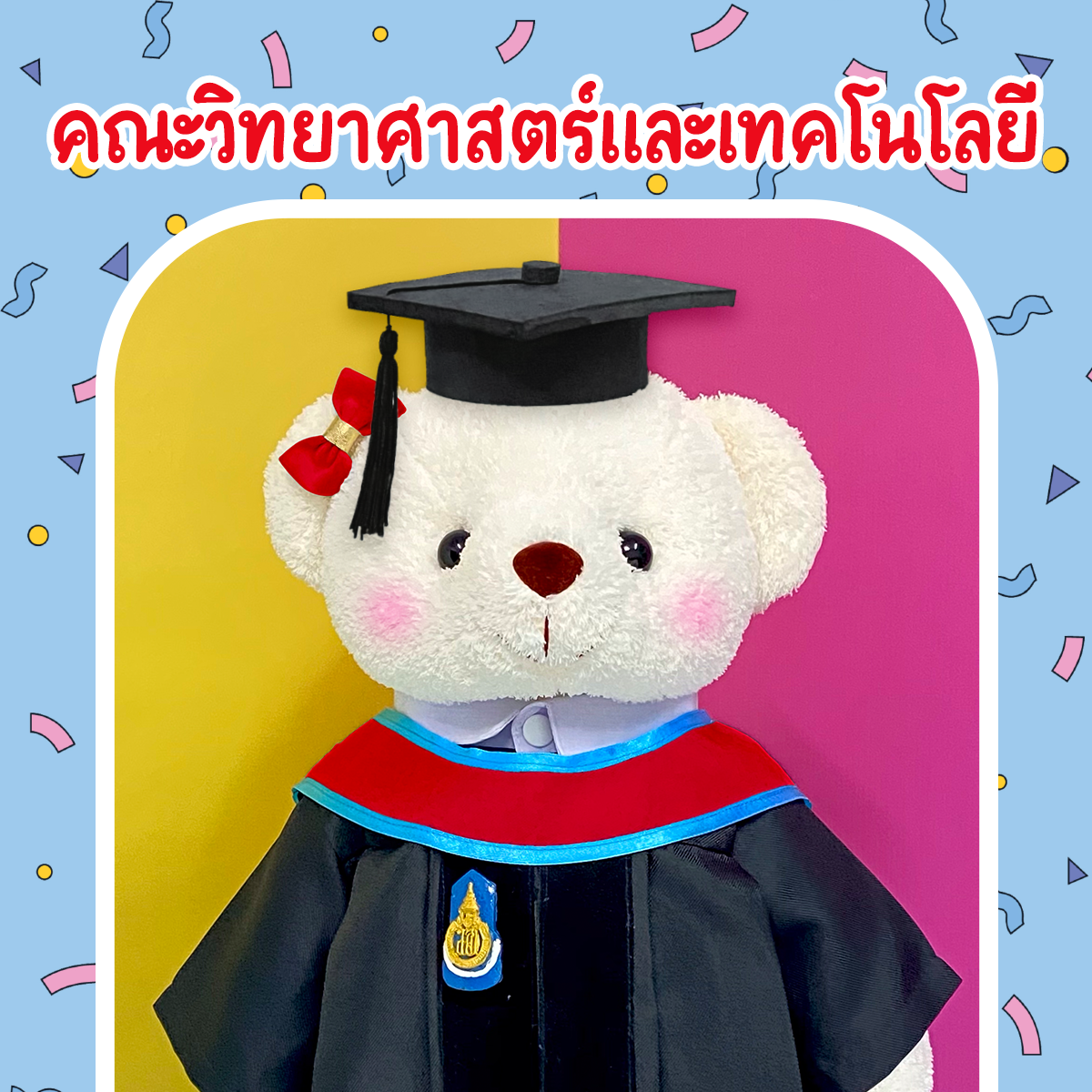 ตุ๊กตาหมีชุดครุย ม.สงขลา คณะวิทย์และเทคโนโลยี